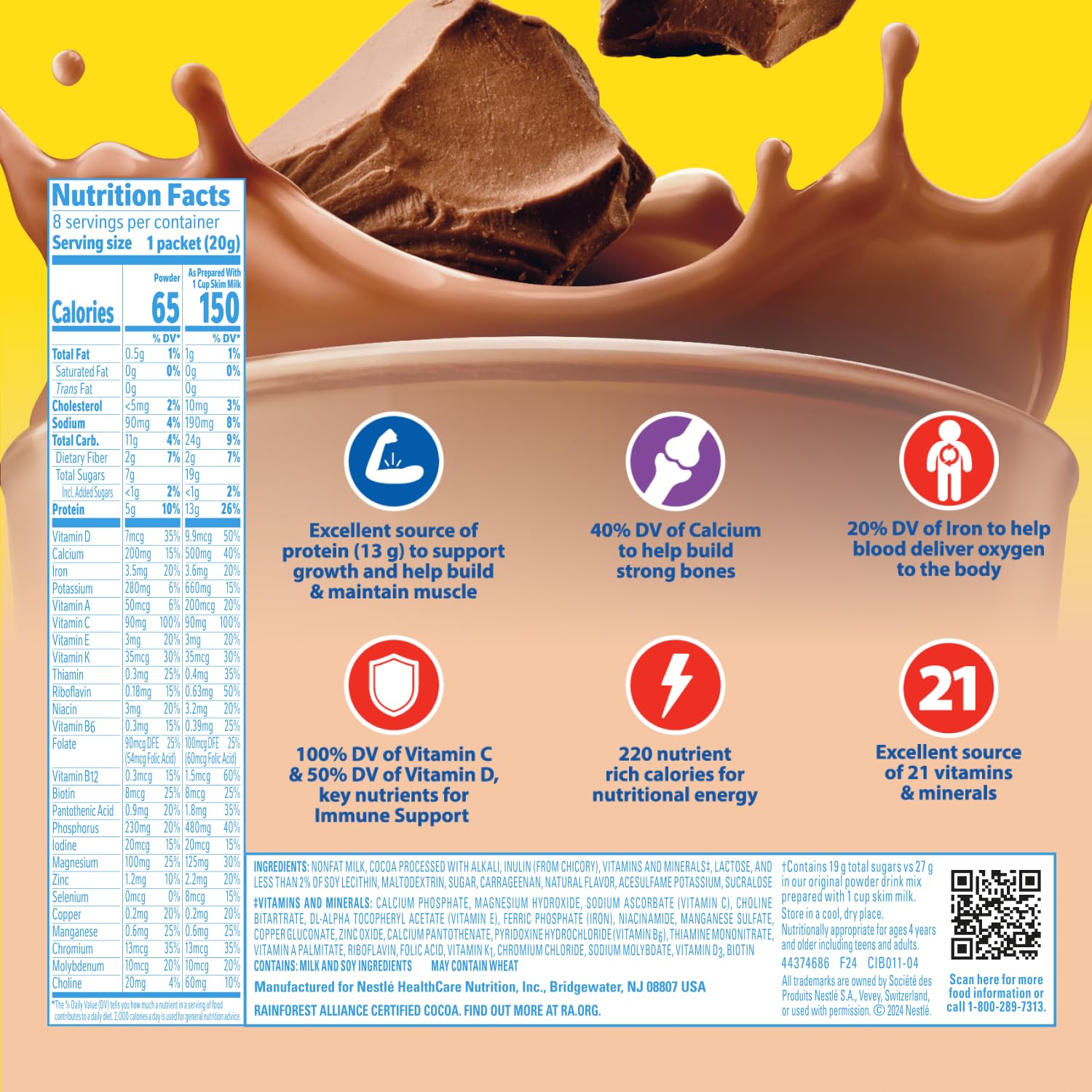 Carnation Breakfast Essentials Light Start Nutritional Powder Drink Mix