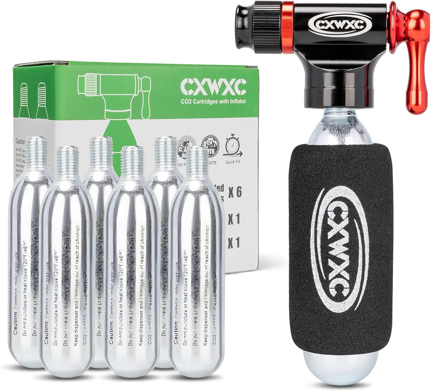 CO2 Inflator Kit with 16g/ 25g CO2 Cartridges