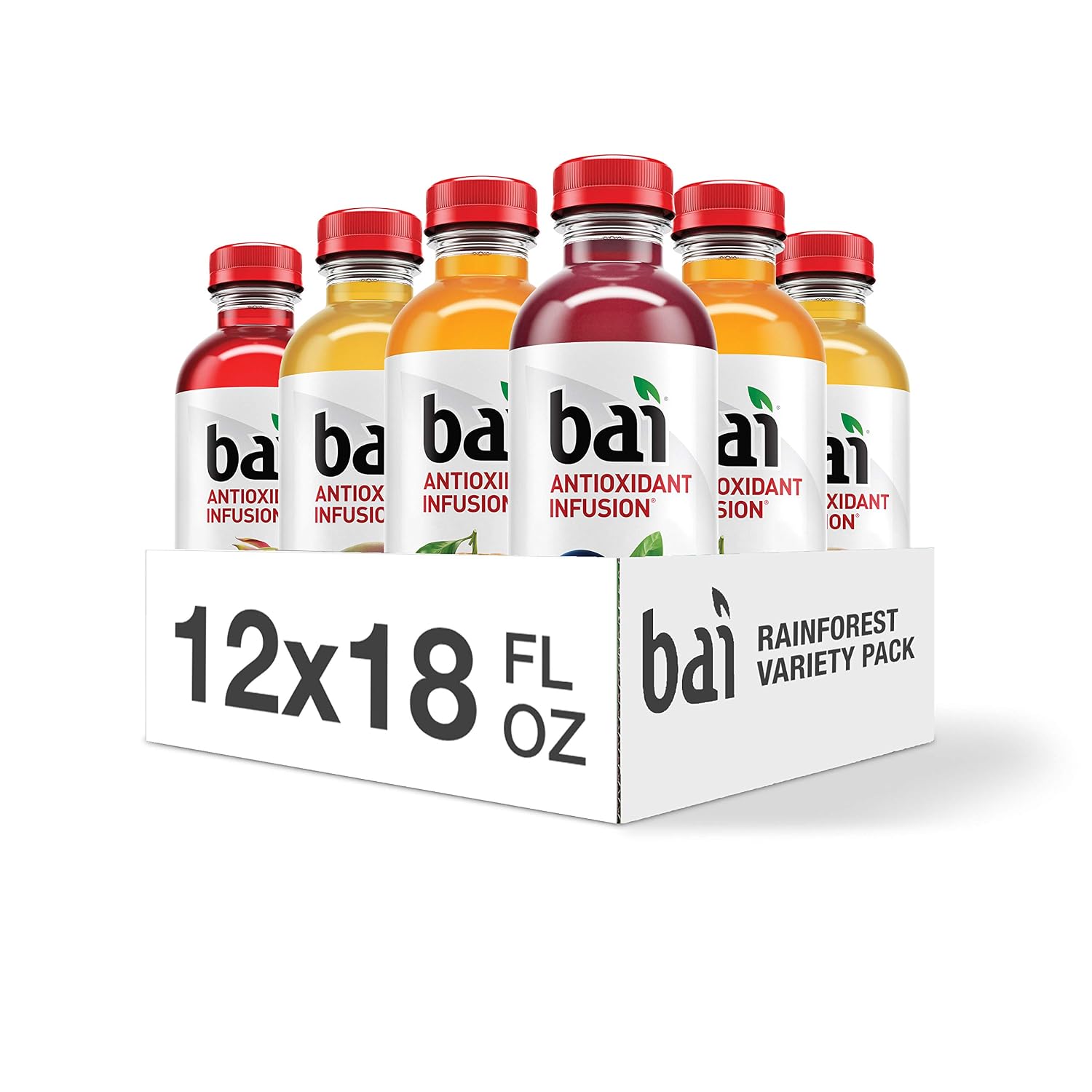Bai Coconut Flavored Water Puna Coconut Pineapple, Antioxidant Infused, Coconut Pineapple Flavored Water Drink, 18 Fluid Ounce Bottles, 6 Count