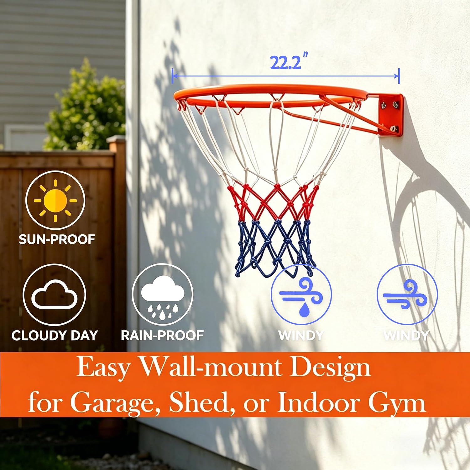 Rakon 18" Solid Replacement Basketball Rim