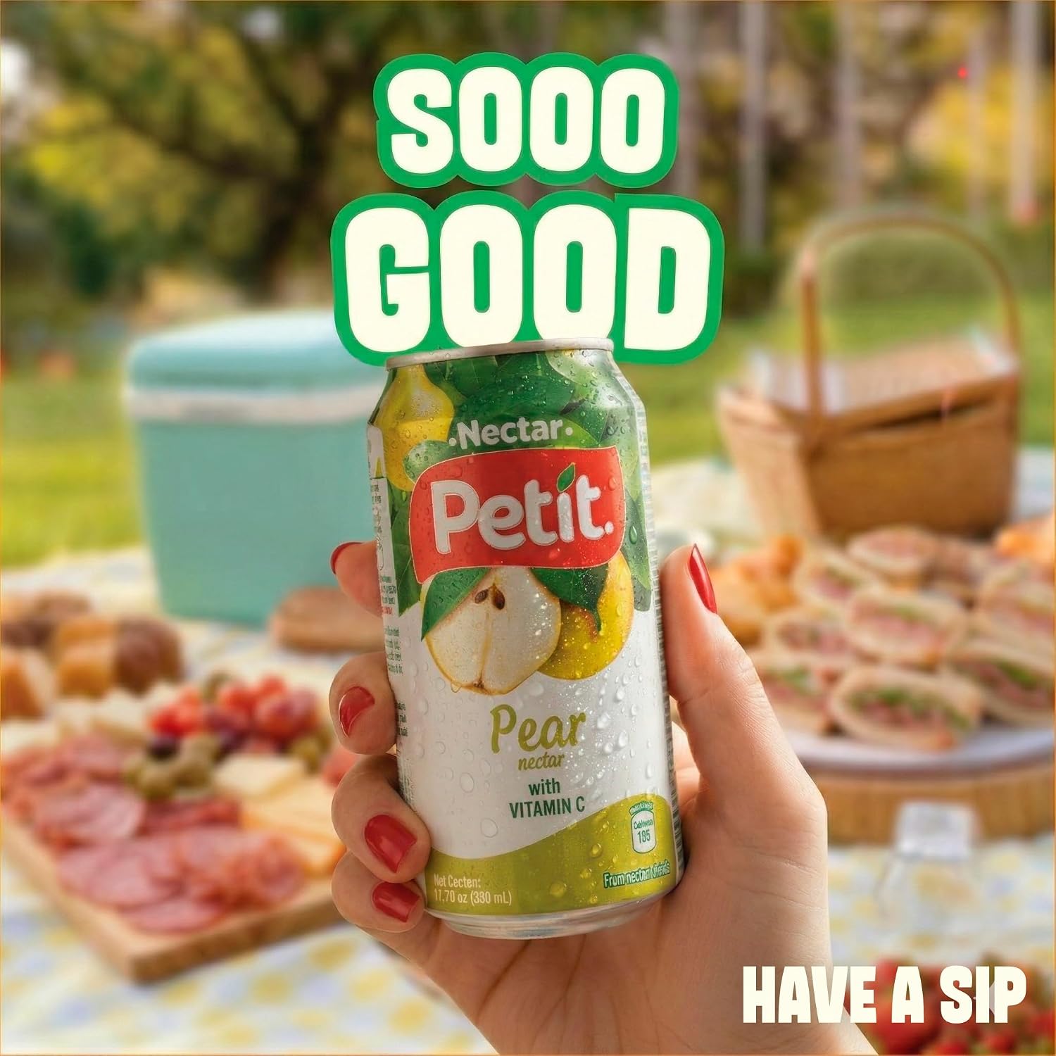 Petit Pineapple Nectar, 330 ml Cans (Pack of 24) – Refreshing Tropical Fruit Juice Beverage