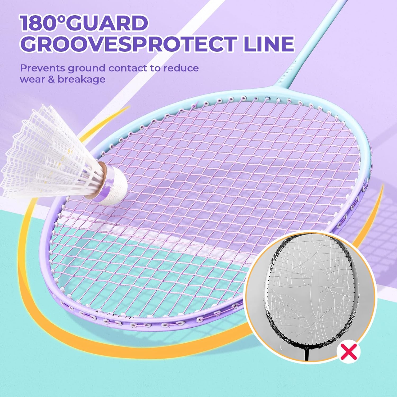 HIRALIY Badminton Rackets Includ 2/4 Rackets, 6/12 Birdies, 1 Carrying Bag