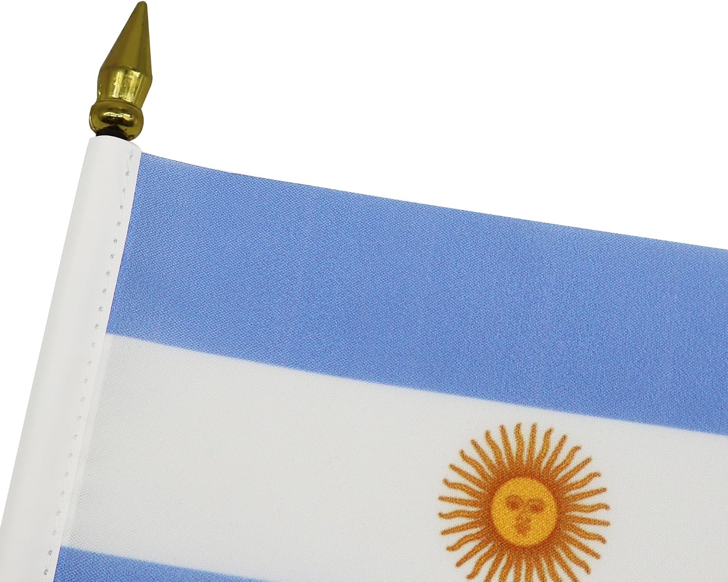AZ FLAG Nicaragua Table Flag 4x6 in 100D Polyester Plastic Base | Indoor use Nicaraguan 15x10 cm desk flag stitched finish with reinforced edges with plastic pole and gold finial