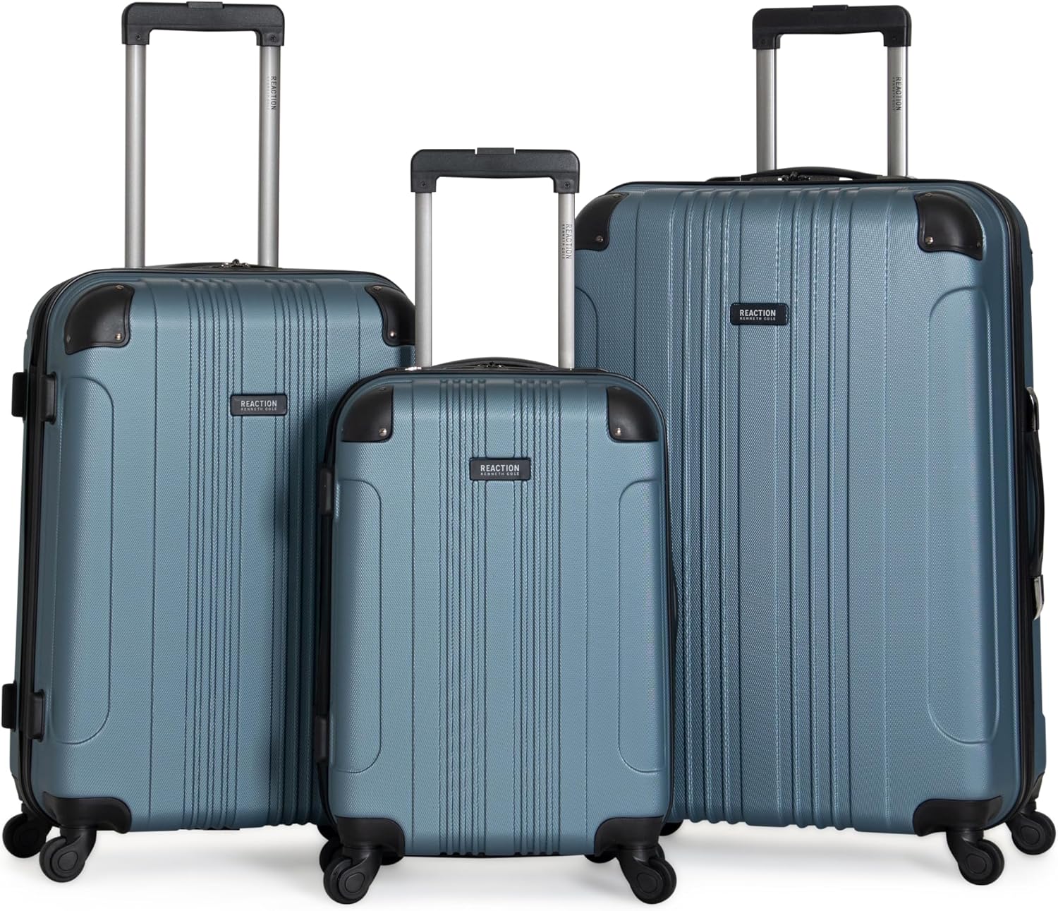 Kenneth Cole REACTION Out of Bounds Lightweight Hardshell 4-Wheel Spinner Luggage, Teal, 20-Inch Carry On
