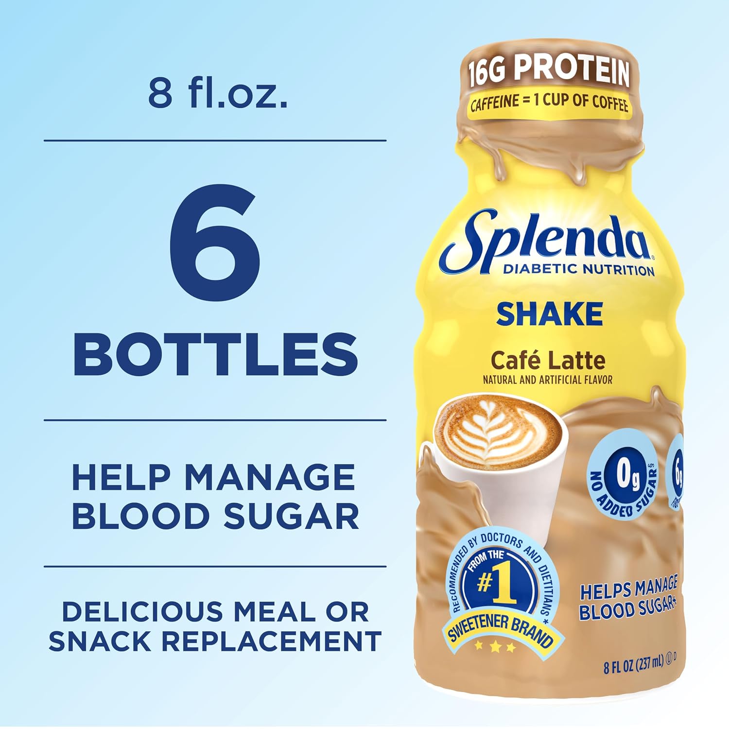 SPLENDA Diabetes Nutrition Shakes, Milk Chocolate, 8 Fl Oz