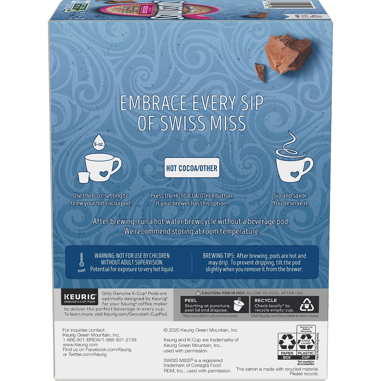 Swiss Miss Milk Chocolate Hot Cocoa Keurig Single-Serve K Cup Pods, 28 Count