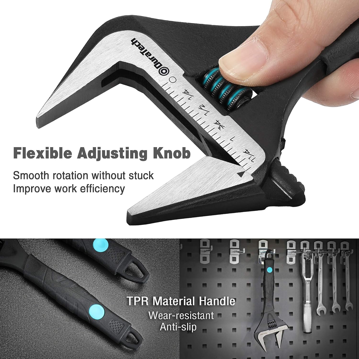 DURATECH 10-Inch Wide Jaw Adjustable Wrench