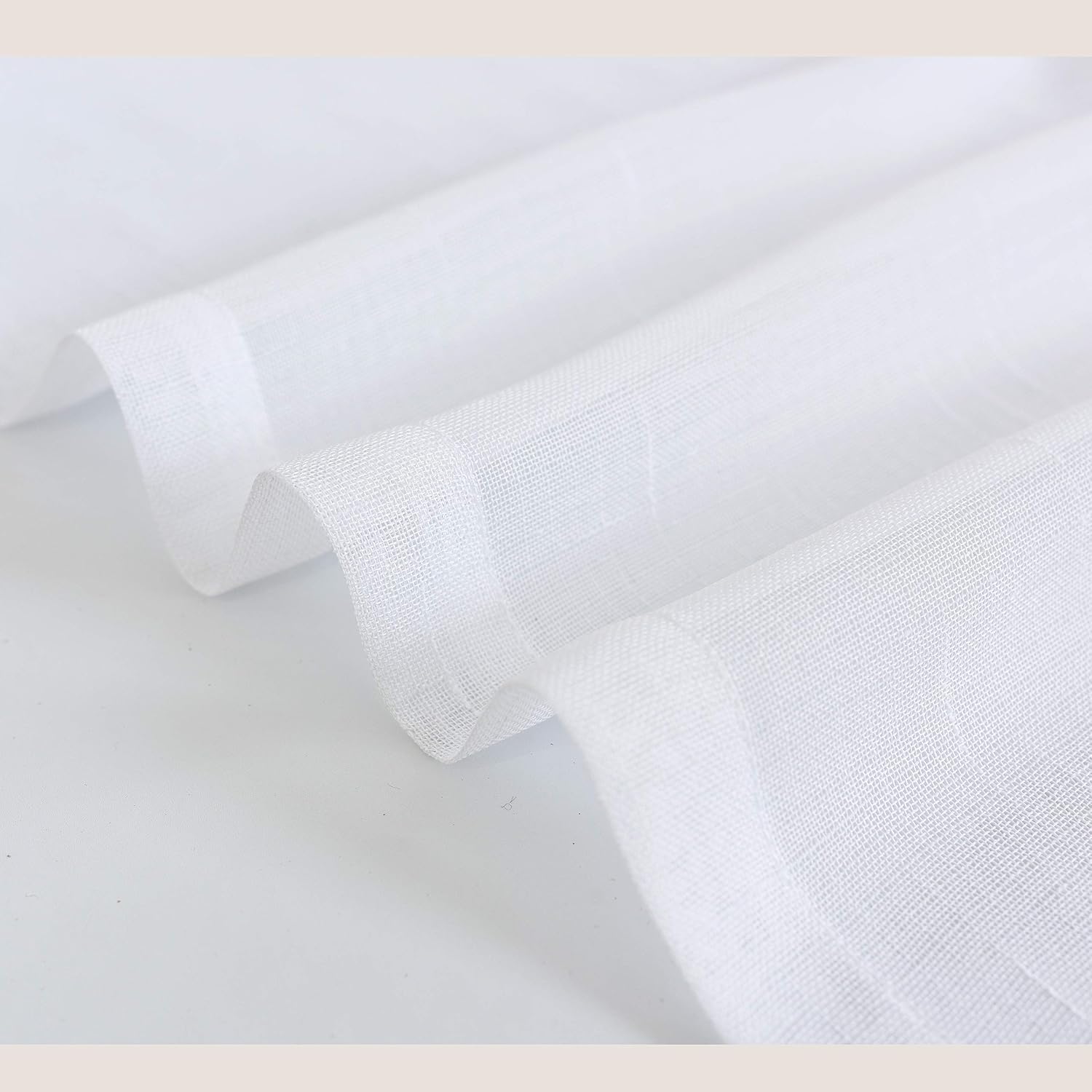 Randall Off White Sheer Open Weave Curtain for Living Room 2 Panels,72"