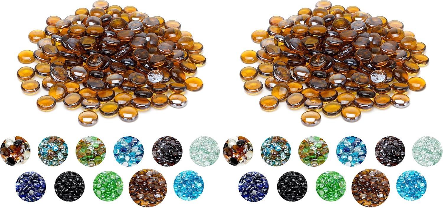 Skyflame 10-Pound Fire Glass Beads for Fire Pit Fireplace, Onyx Black