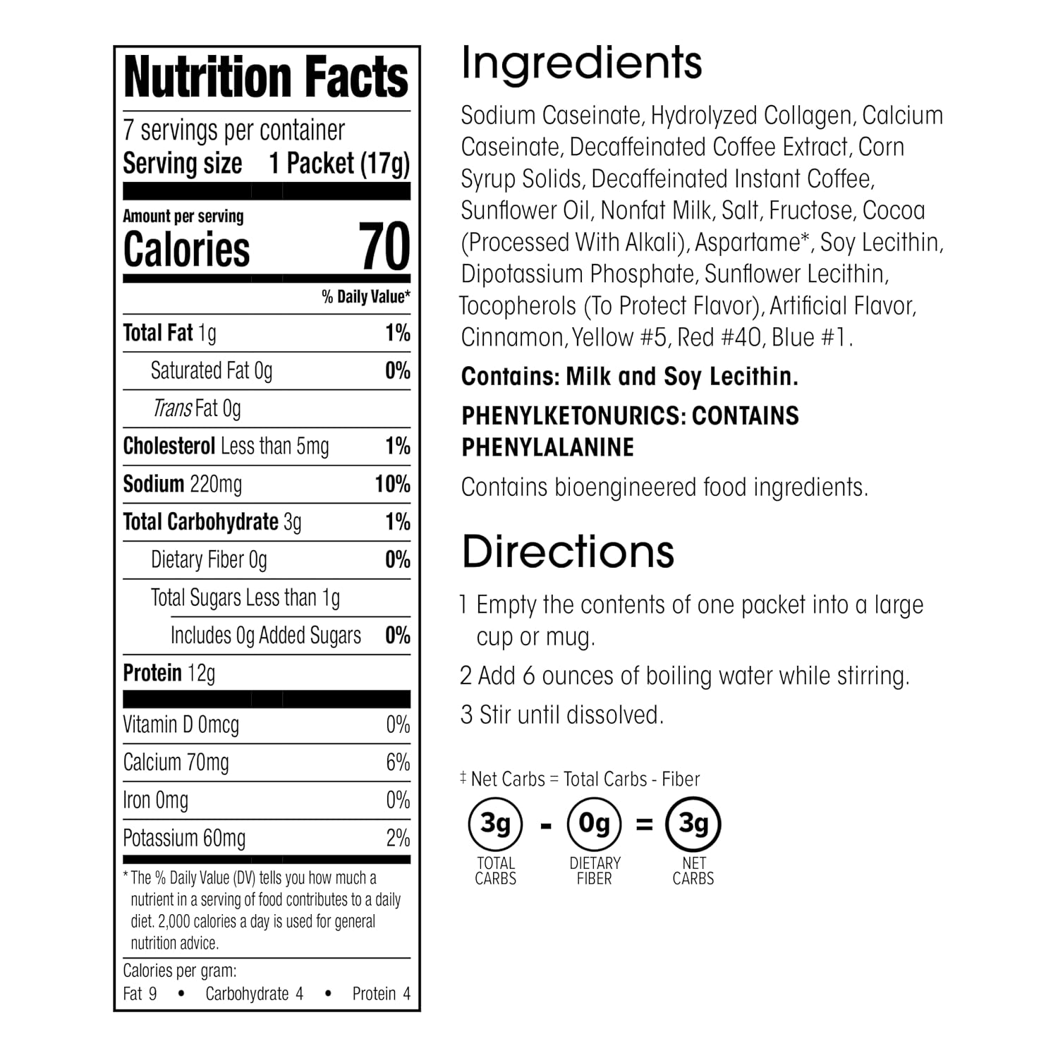 Wonderslim Protein Coffee Drink Mix with Casein Protein – 7 ct (Cappuccino) | With Collagen, 12g Protein, 70 Calories, Low Sugar, 3g Net Carbs, Keto Friendly, Gluten Free, GLP-1 Friendly Coffee Drink Mix