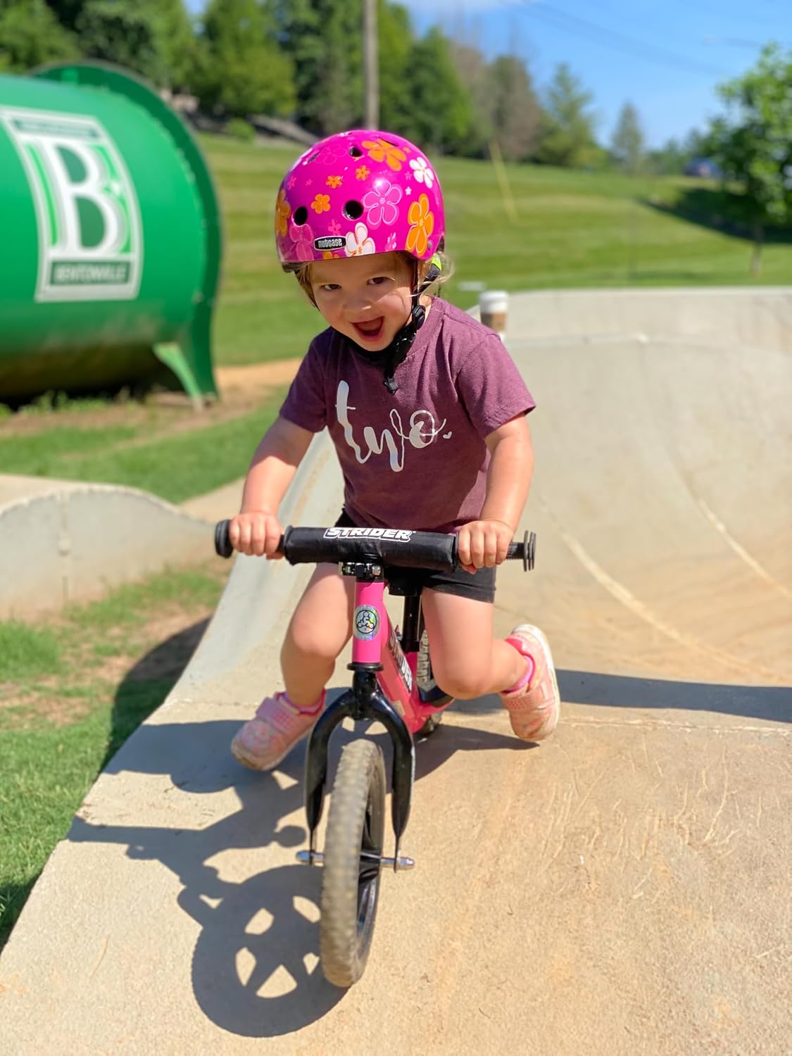 Strider 12 Sport Bike, Pink - No Pedal Balance Bicycle for Kids 1 to 4 Years - Includes Safety Pad, Padded Seat, Mini Grips, Flat-Free Tires -Easy Assembly, Tool-Free Adjustments | No-Pedal Balance Bike for Toddlers, Safety Pad, Adjustable Seat and Handl…