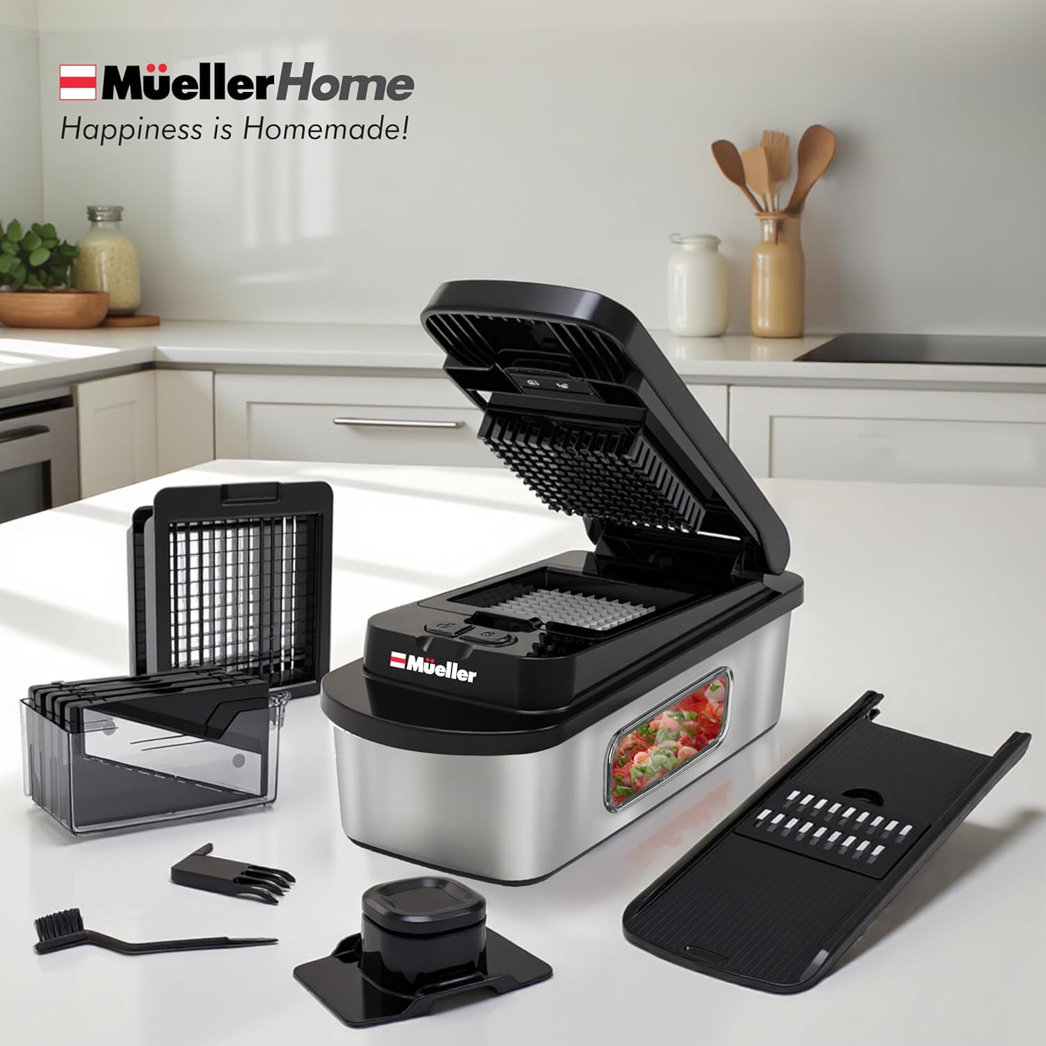 Mueller The Real Original Pro Vegetable Chopper & Mandoline Slicer, 10-in-1