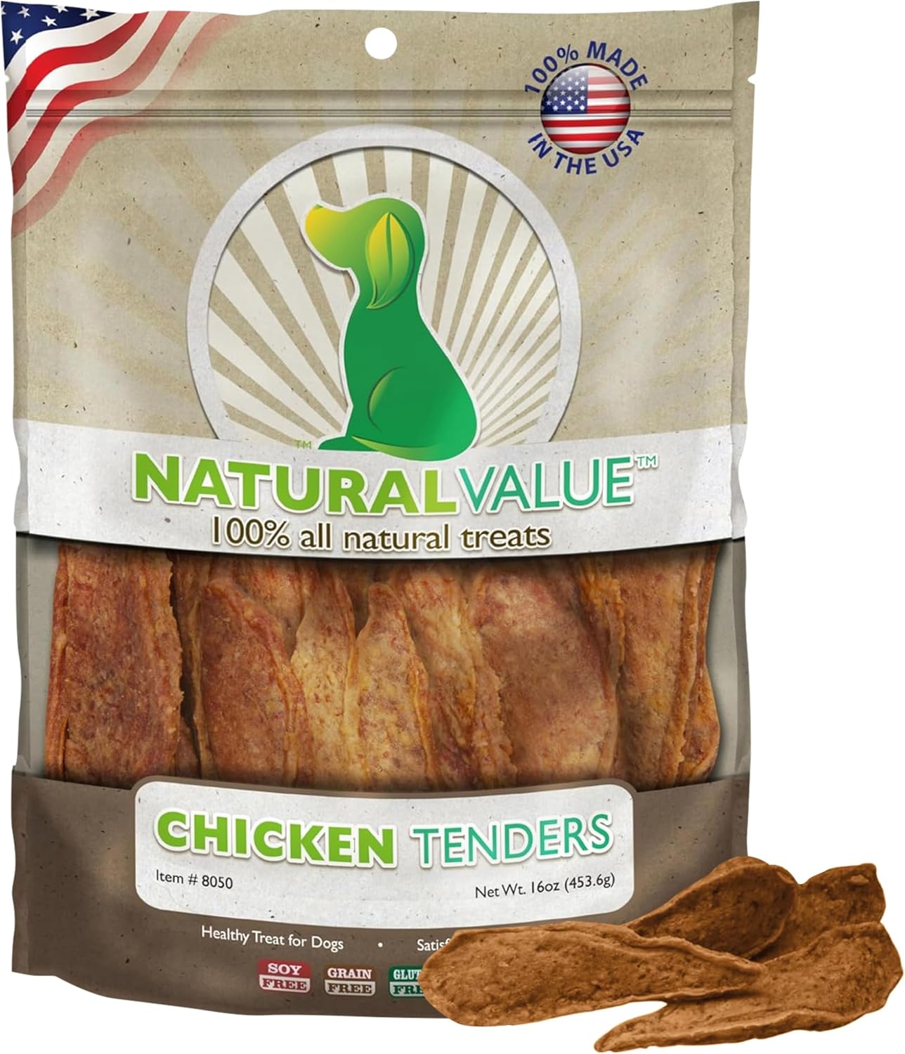 Loving Pets Natural Value Beef Sticks - Soft Jerky Dog Treats for Large & Small Breeds - Healthy Gluten, Wheat, Soy & Grain Free Pet Treats for Dogs