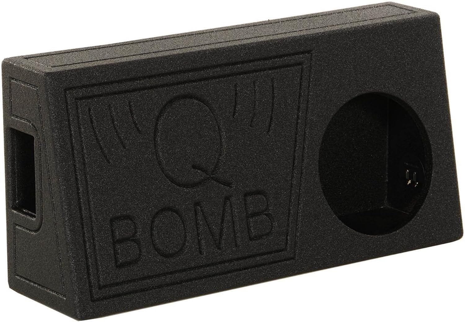 Q Power QBomb Single 12 Inch Vented Subwoofer Sub Box with Black Bedliner Spray