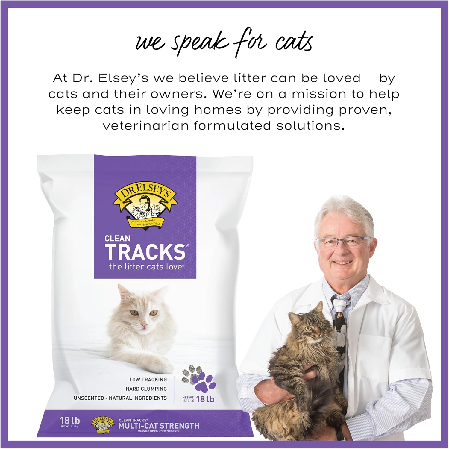Dr. Elsey's® Clean Tracks Clumping Clay Cat Litter 40 lb. Bag