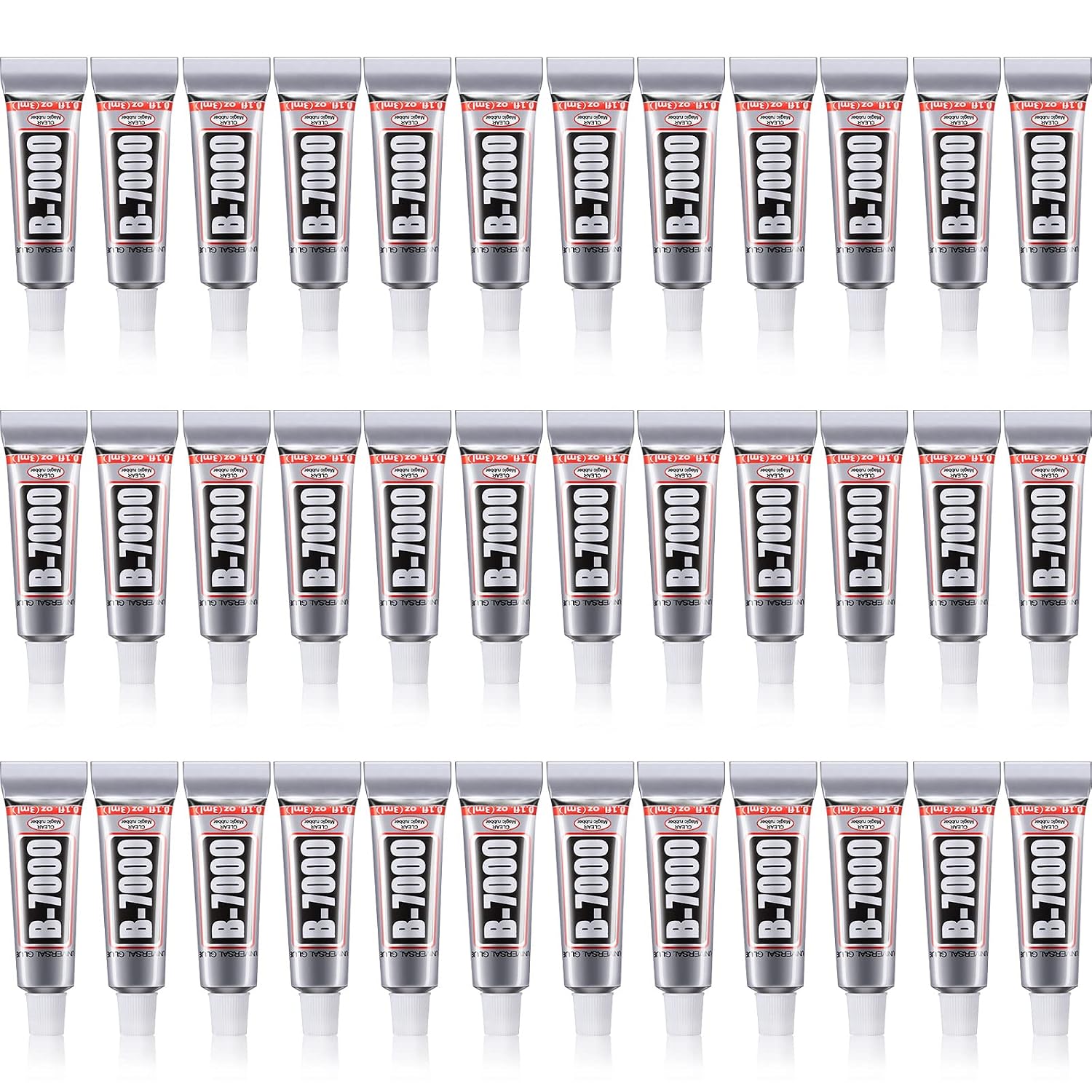 40 Pieces B-7000 Adhesive Multi-Function Glues Paste Adhesive in 3ml for DIY Craft Glass, Wooden, Manicure, Jewelry Making Supplies