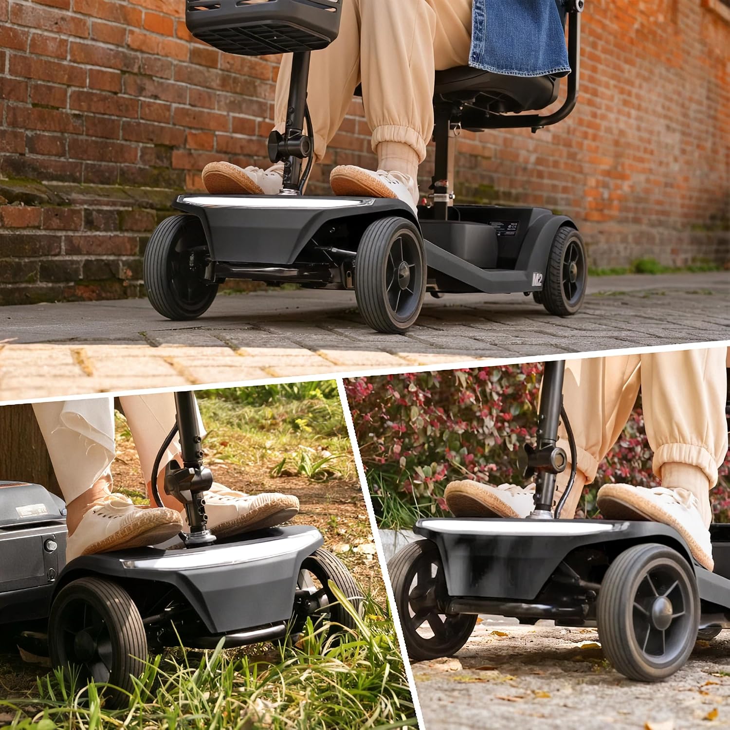 Metro Mobility 4 Wheel Foldable Mobility Scooter for Adults - 300 lbs Capacity Electric Mobility Scooters for Seniors - Long Range Power Extended