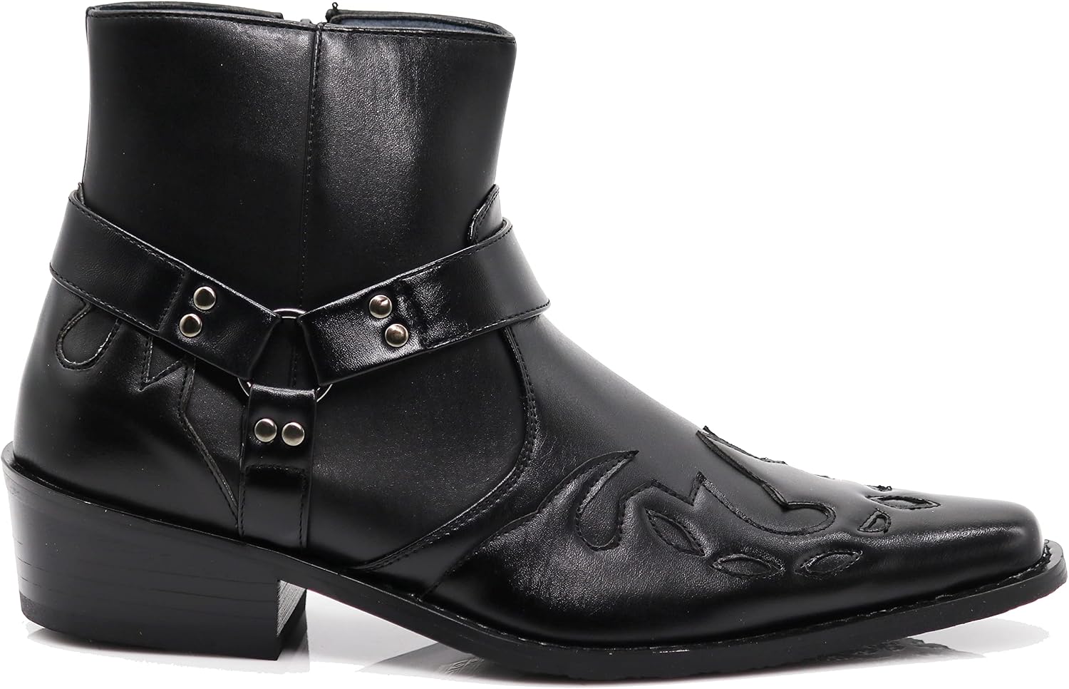 Enzo Romeo WT11 Men's Western Cowboy Motorcycle Ankle Boots