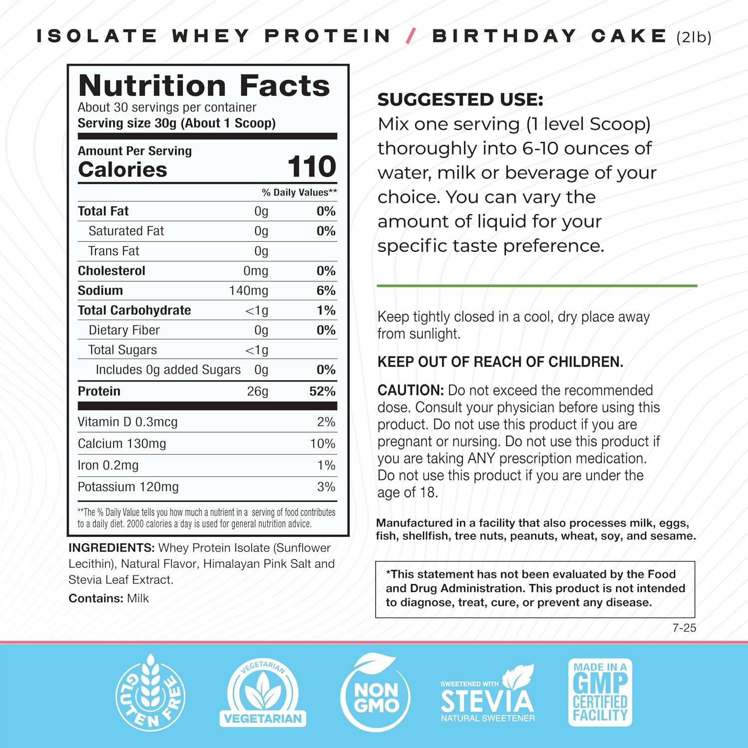 Muscle Feast Grass-Fed Whey Protein Isolate Powder, Chocolate (2lb) | All Natural Hormone Free Pasture Raised, Whey Isolate Protein for Men & Women, Clean, Non-GMO, Delicious Isolate Protein