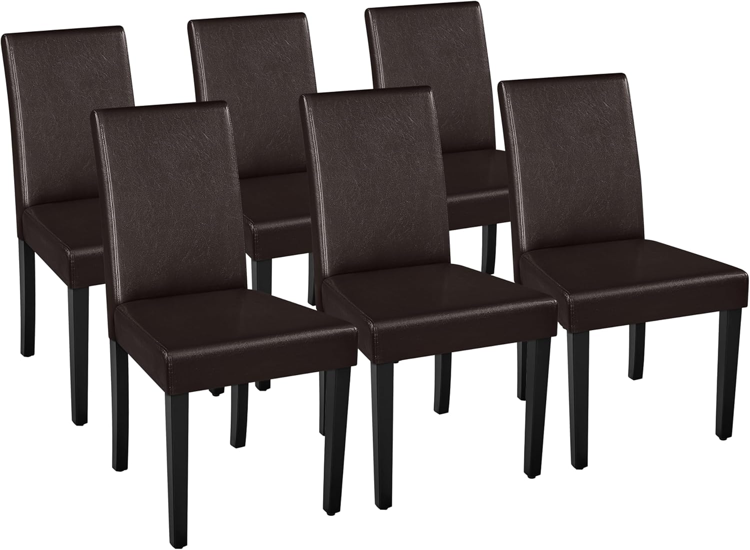 Yaheetech Dining Chairs Set of 4 Upholstered Kitchen Chairs Black