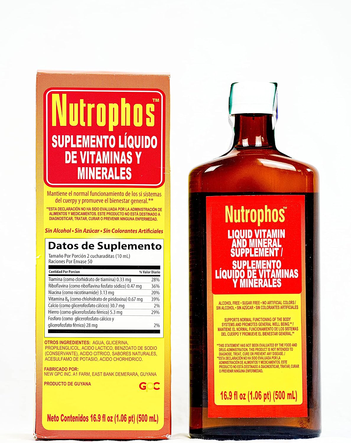 Nutrophos Liquid Dietary Supplement with B vitamins and minerals 500ml
