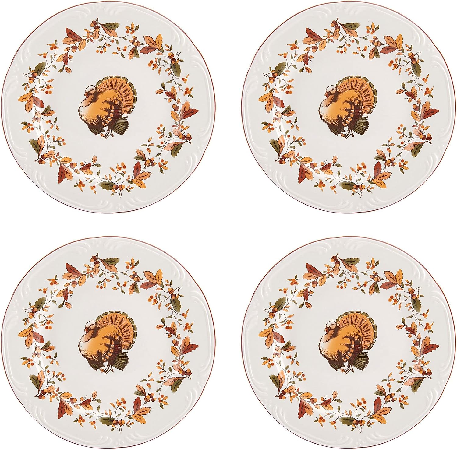 Pfaltzgraff Autumn Berry 16 Piece Dinnerware Set, Service for 4, Multi Colored