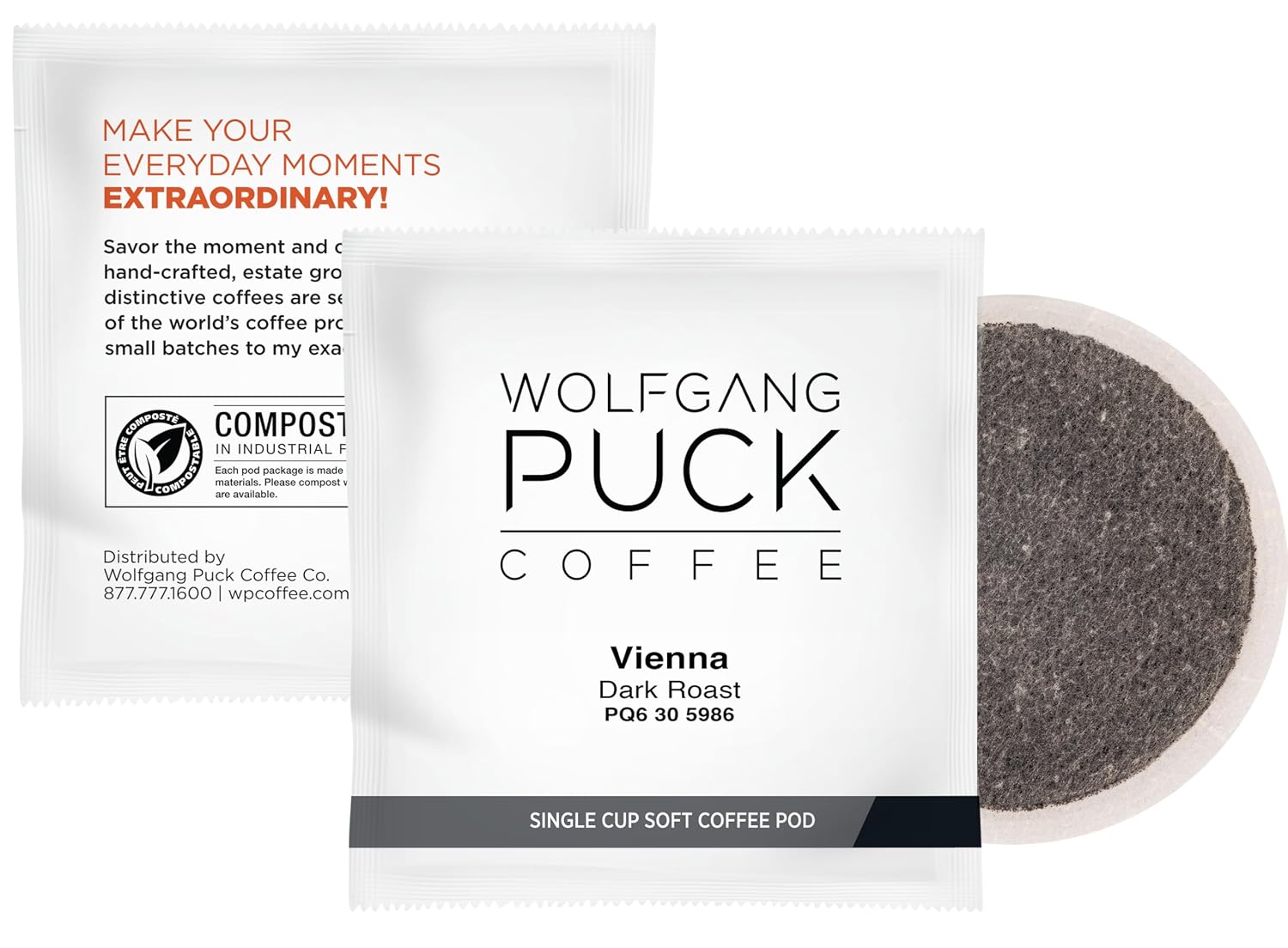 Wolfgang PuckCoffee, Caramel Cream, 9.5 Gram Soft Pods, 18 Count (Pack of 1)