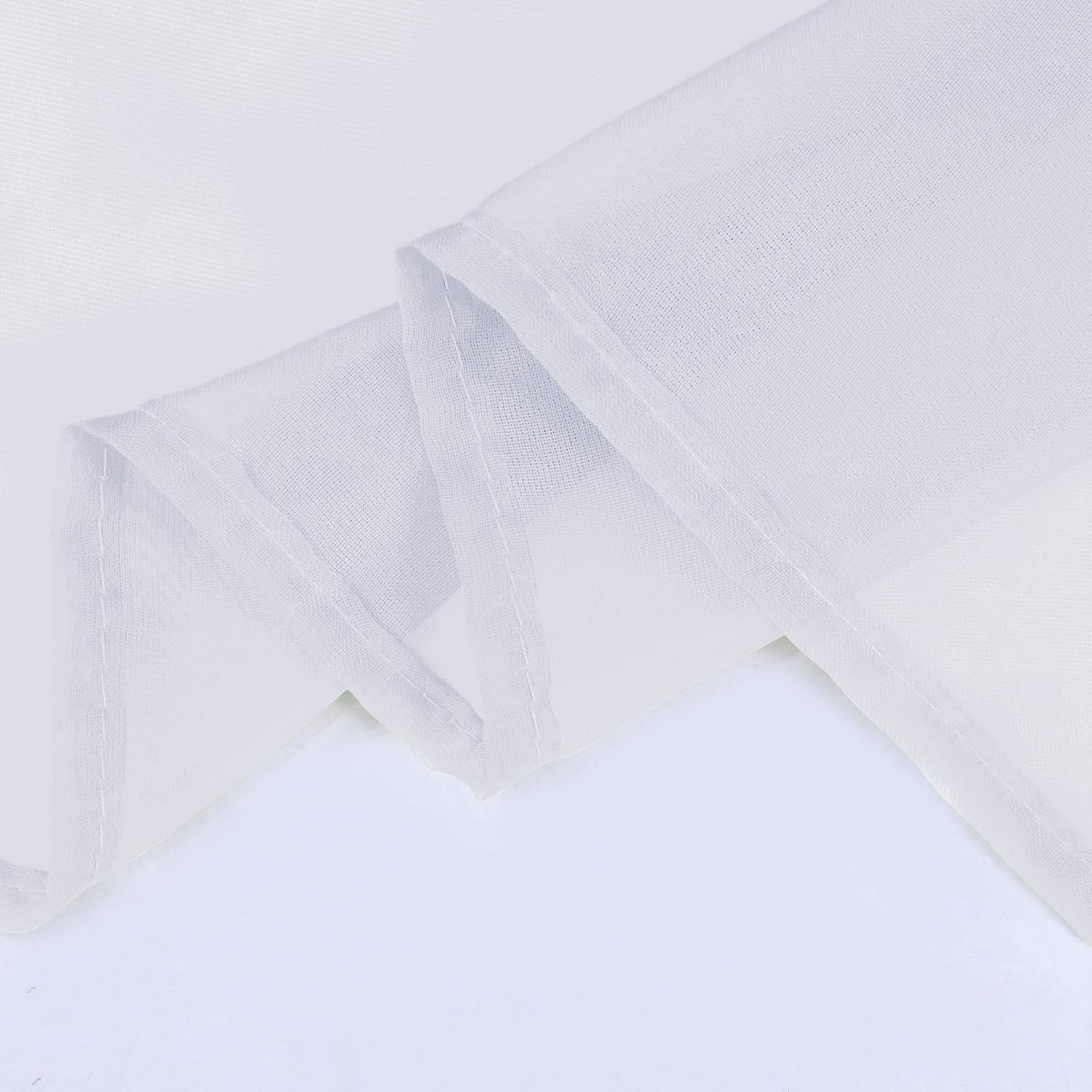 HUTO Light Pink Sheer Window Scarf Valances for Girls Room Sheer Soft Voile Curtain Scarves for Wedding Party 216 Extra Long