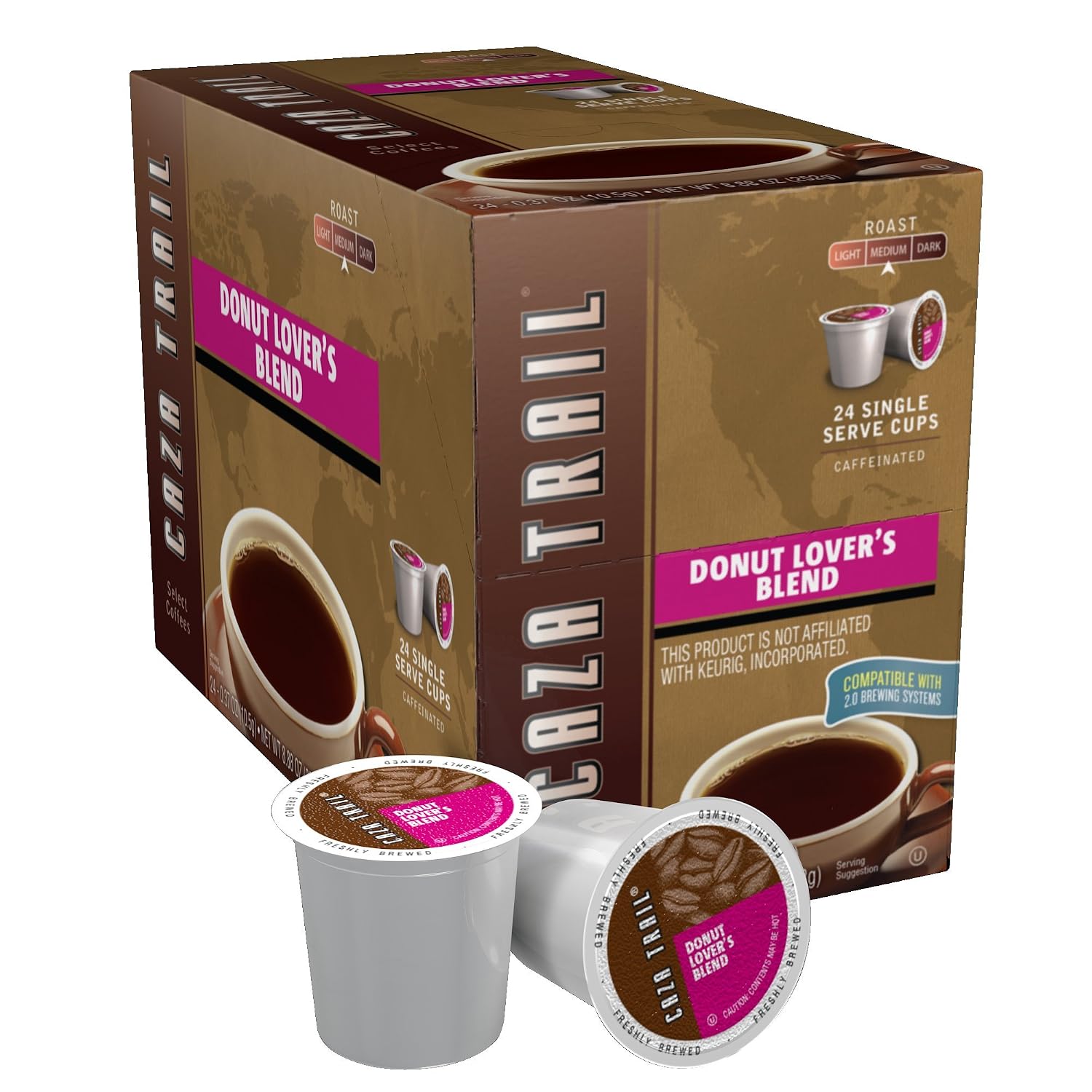 Caza Trail Coffee, Kona Blend, 100 Single Serve Cups