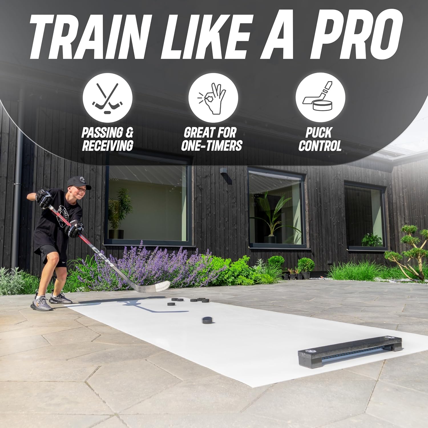 Better Hockey Extreme Hockey Rebounder - Professional Quality Sports Training Aid for Passing, Shooting and One Timers - 24 inch Passing Slot