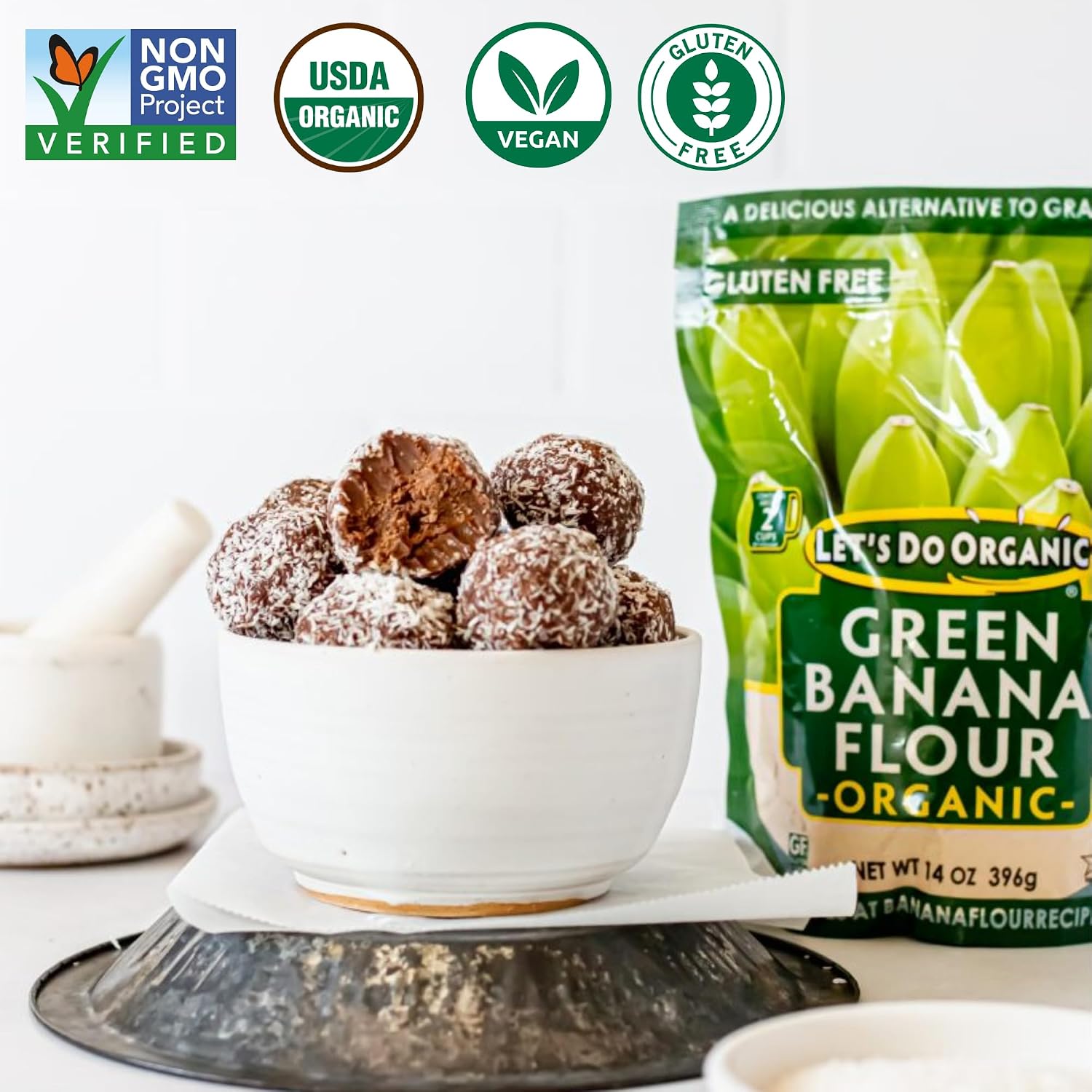 Let's Do Organic Coconut Flour, For Baking, Gluten Free - 16 Oz (Pack of 6) | Wheat Flour Alternative, High in Fiber & Protein, Non-GMO Project Verified, USDA Organic