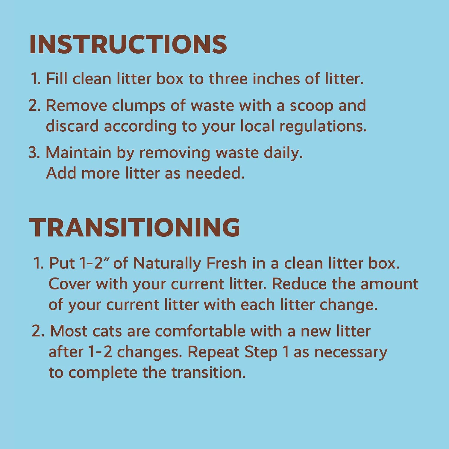 Naturally Fresh Cat Litter Made From Walnut Shells, 1-2 Cats, Unscented, Upcycled, Easy Scooping, Sustainable, 26 Lbs