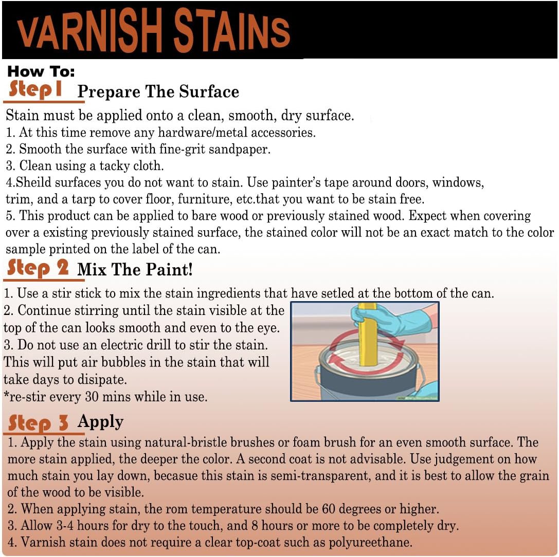 Diamond Brite Interior Varnish Stain, Walnut, 1 Gallon, 70200-1