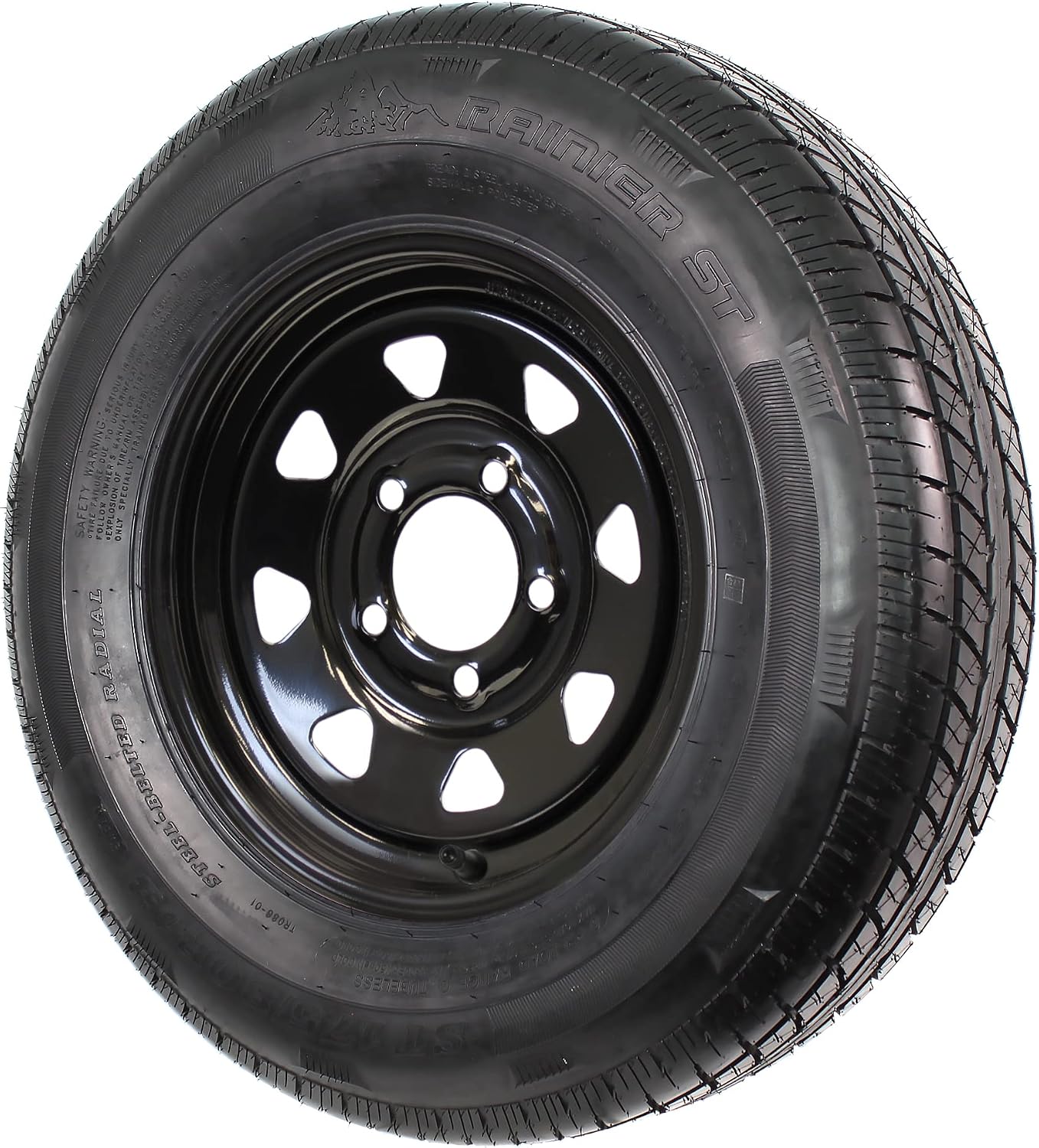 eCustomrim 2-Pack Trailer Tire Rim Radial ST175/80R13 13 Inch 5 Lug Black