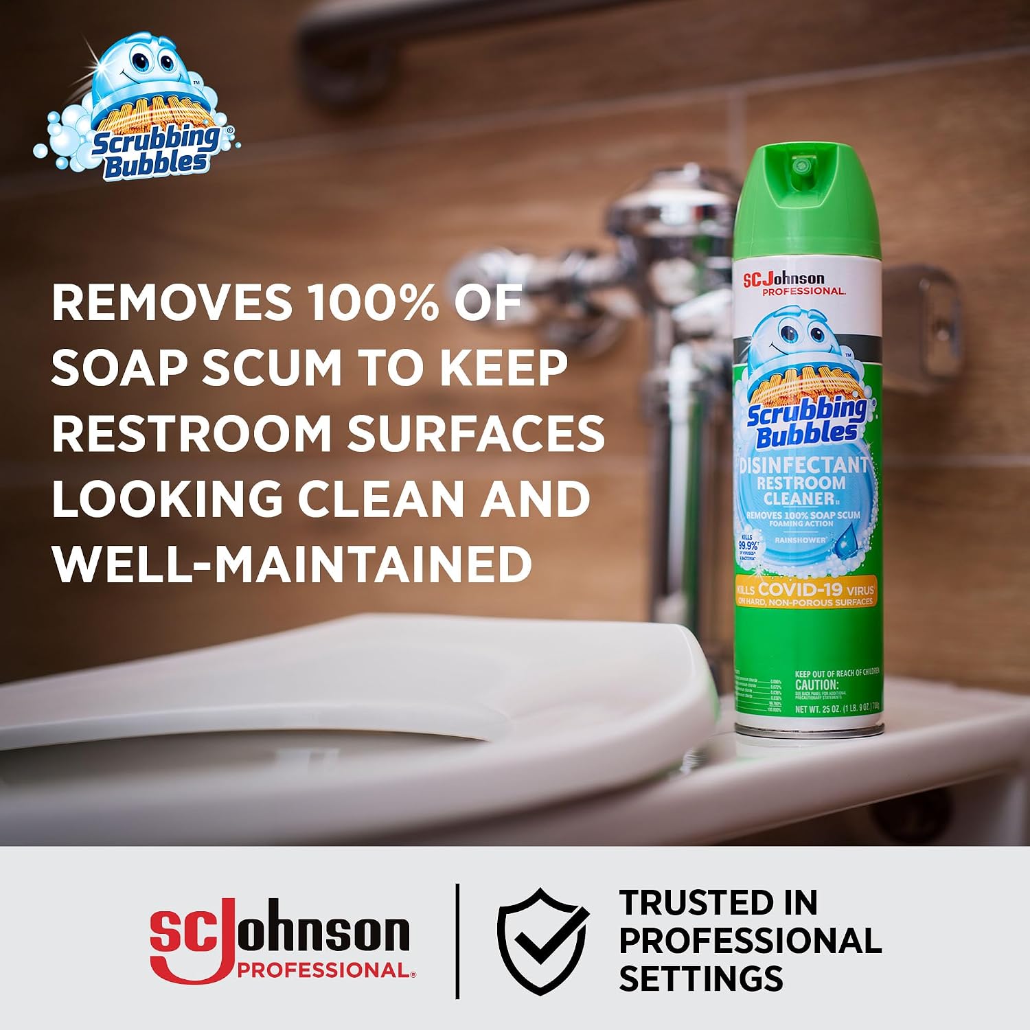 SC Johnson Professional Scrubbing Bubbles Bathroom Disinfectant, 12 Pack
