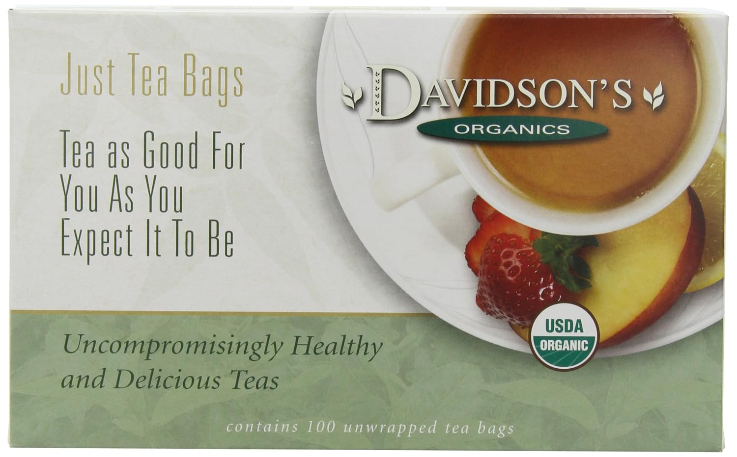Davidson's Organics, Yerba Mate, 100-count Unwrapped Tea Bags