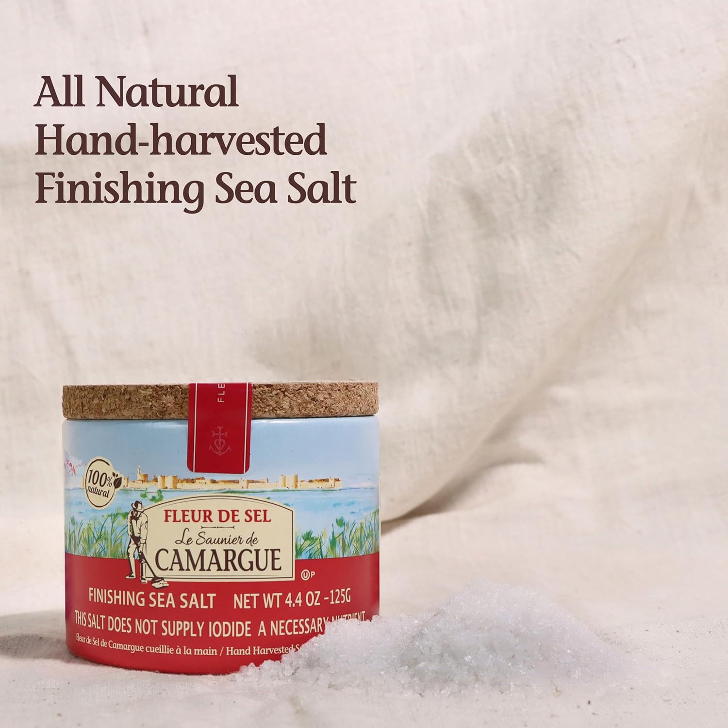Le Saunier De Camargue | French Fleur Del Sel | Finishing Sea Salt, 4.4 oz (Pack of 3)