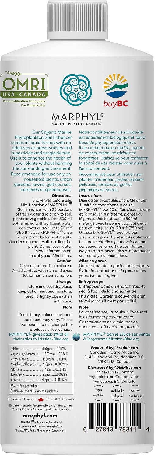 MARPHYL All-Purpose Plant Food – Organic Nutrient-Rich Fertilizer & Soil Enhancer for Indoor & Outdoor Flowers, Vegetables, Succulents, Bamboo & Hydroponics