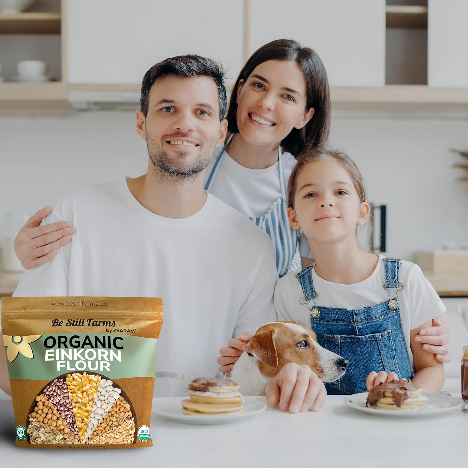 Organic Einkorn Farro Grain 4.8 lb - Einkorn Wheat Berries Bulk Whole | Ancient Grains Ideal for Soup, Flour, Bread - High in Fiber - USA Grown | USDA Certified | Vegan | Non-GMO