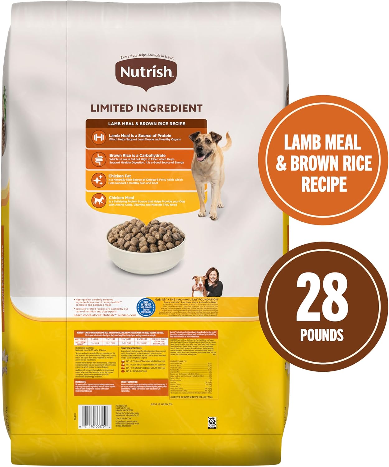 Nutrish Limited Ingredient Dry Dog Food, 6 lb. Bag, (Rachael Ray)