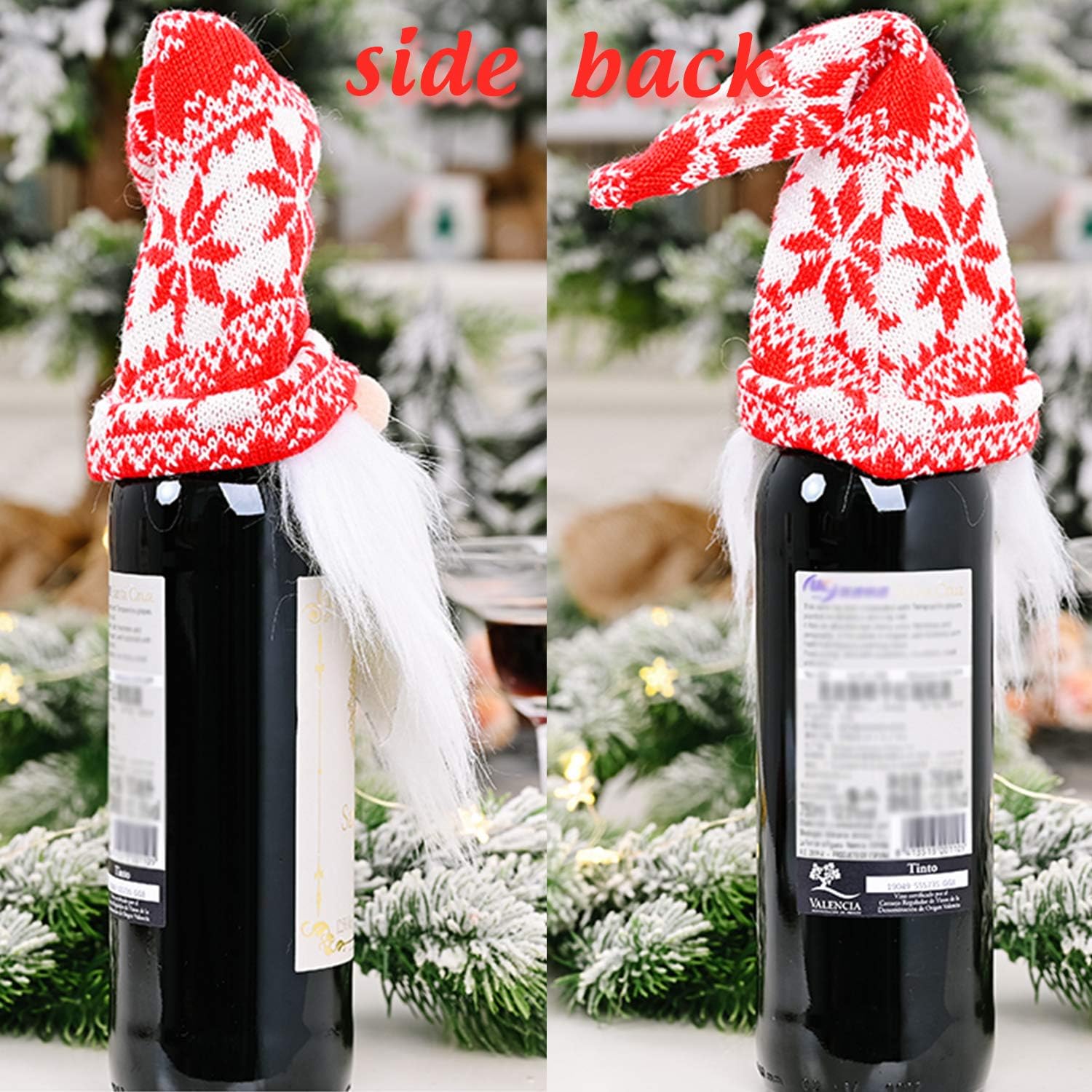 Christmas Gnome Wine Bottle Covers