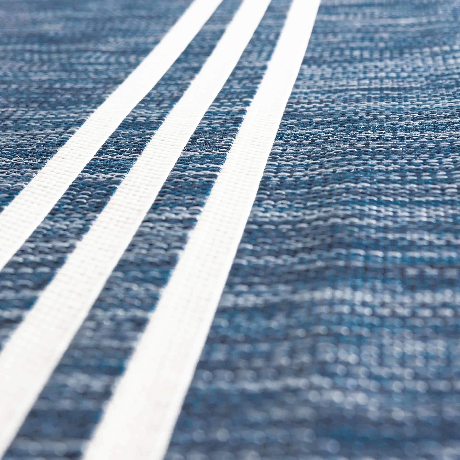 Unique Loom Outdoor Collection Area Rug - Anguilla (9' x 12' Rectangle, Blue/ Ivory)