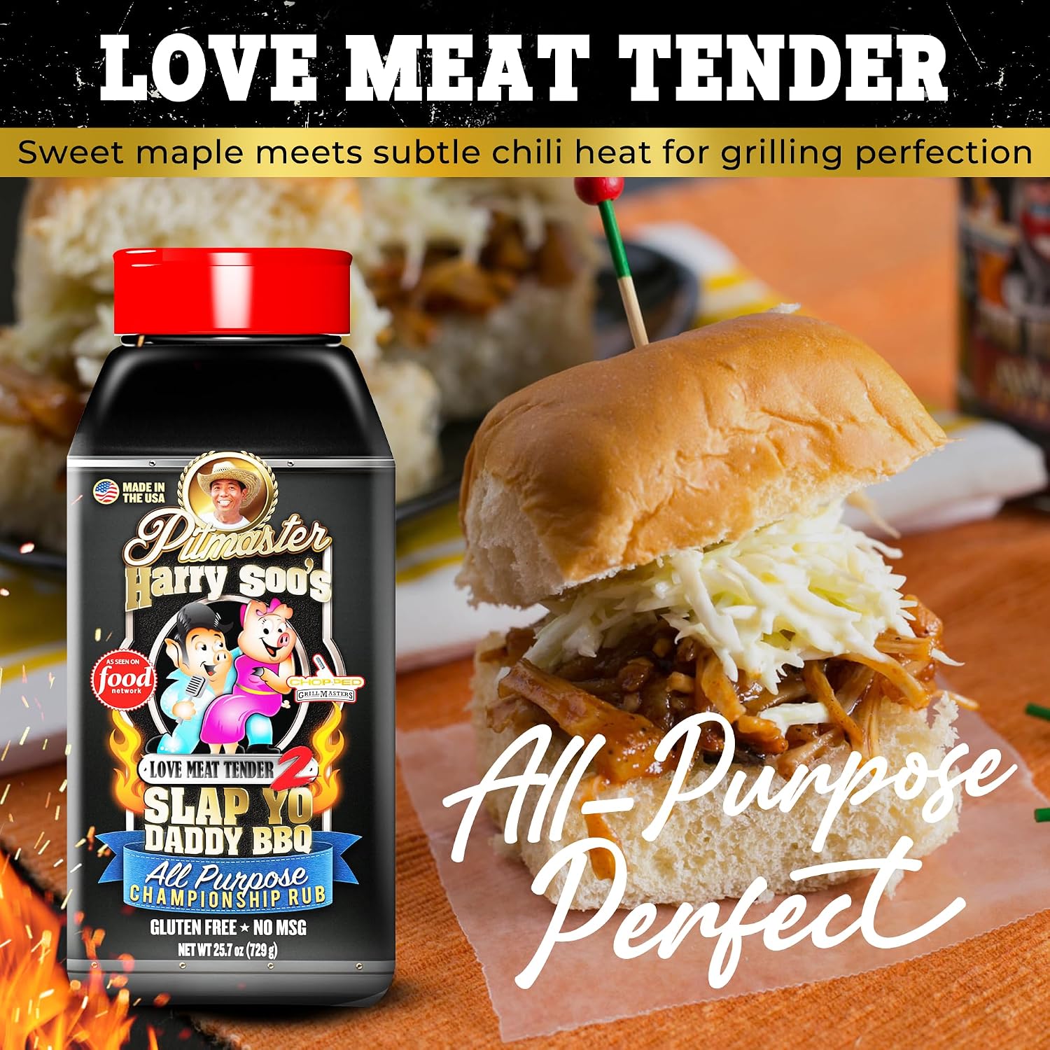Slap Yo Daddy BBQ Rub Seasoning Jailbird Chicken - Award-Winning Poultry Seasoning Chicken Rub for Grilling and Smoking From Pitmaster Harry Soo - No MSG, Gluten-Free - 9.8 oz