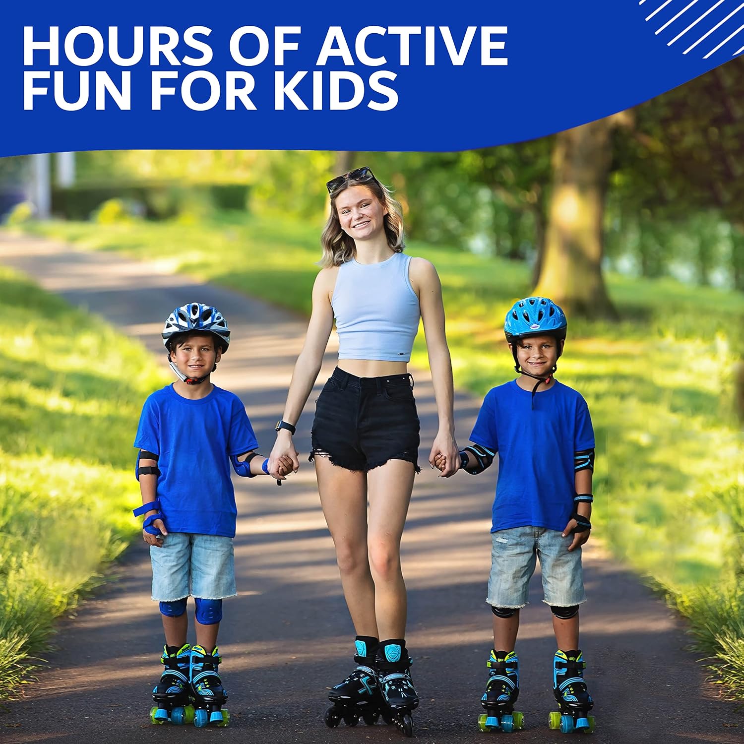 XinoSports Kids Adjustable Roller Skates for Girls & Boys with Light Up Wheels (Ages 5-20) – Roller Skates with Illuminating Wheels