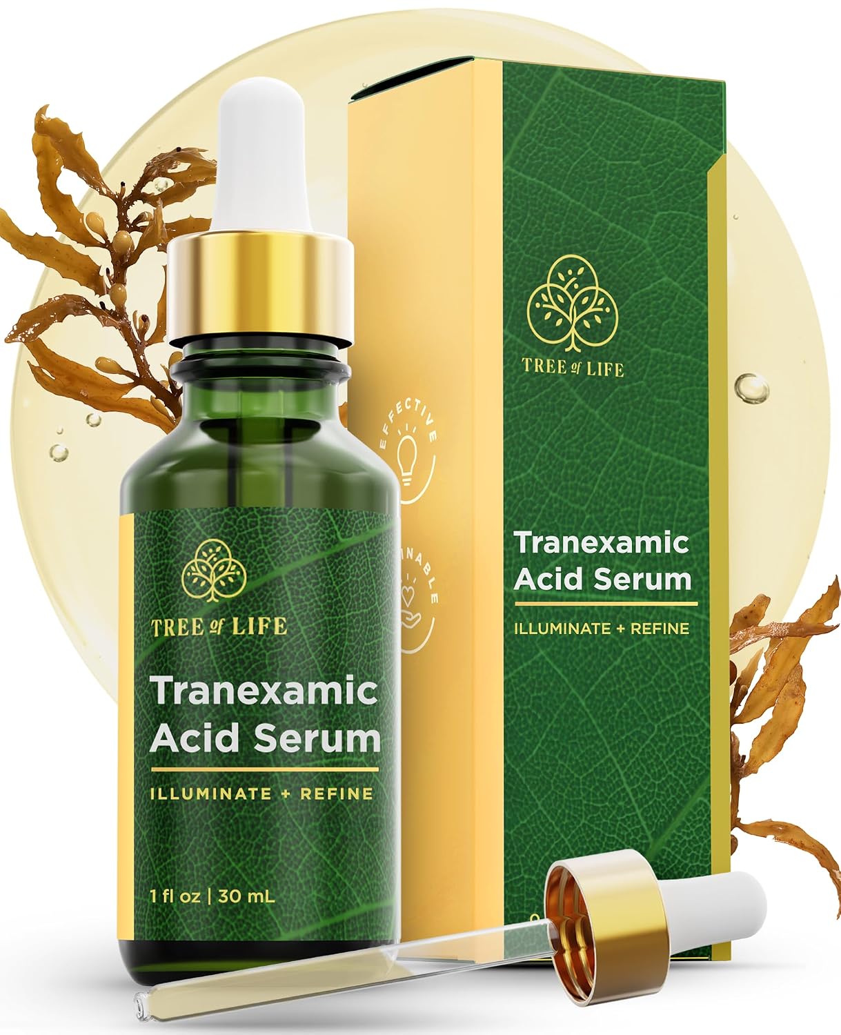 Tree of Life Vitamin C Serum for Face - Brightening and Hydrating Face Oil for Dark Spots and Fine Lines - Suitable for Sensitive Skin - Dermatologist Tested Skin Care - 1 Fl Oz | Brightening Vitamin C serum for face. Hydrating face oil that targets dark…