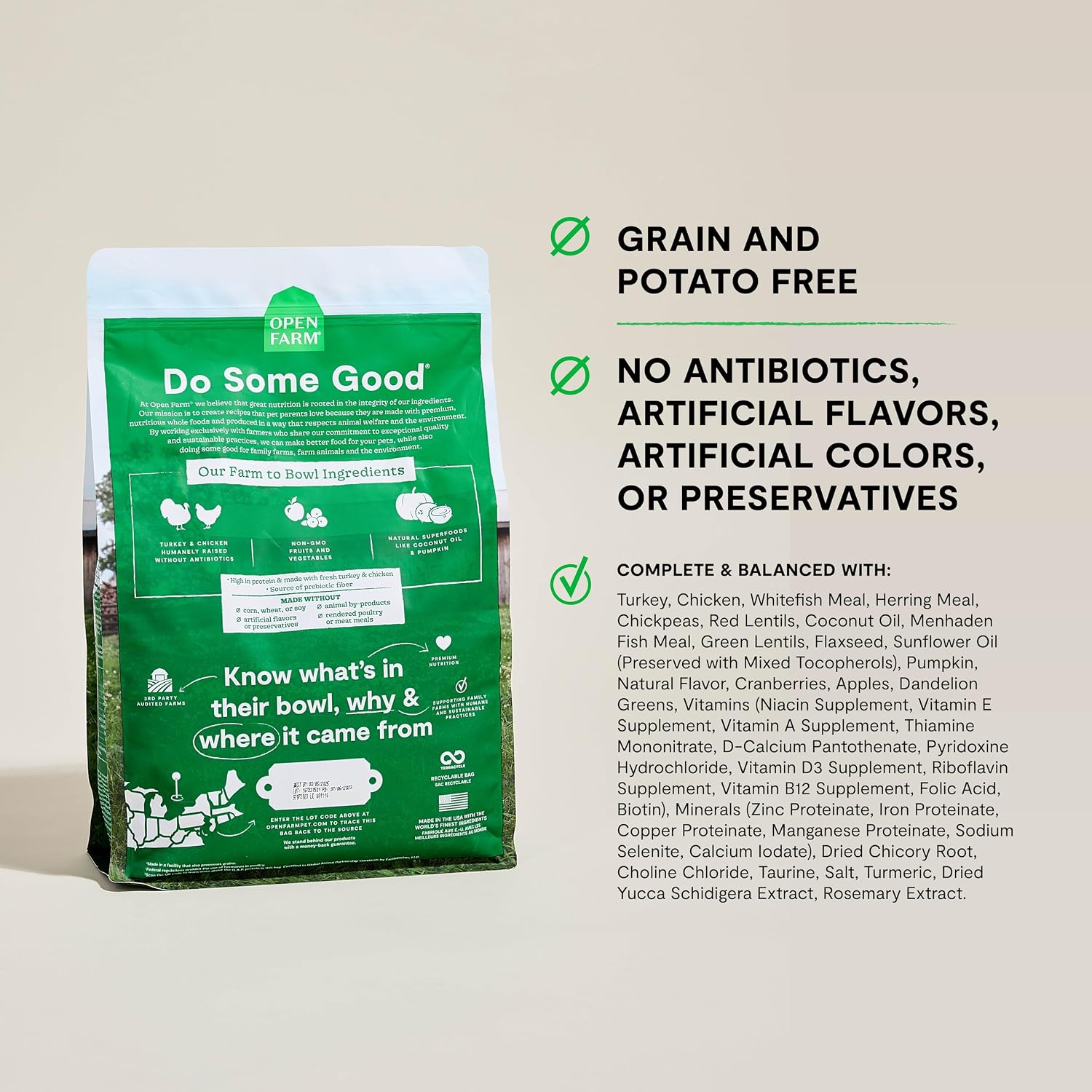 Open Farm, Grain Free Dry Cat Food, High-Protein Kibble for a Complete & Balanced Diet, Non-GMO Fruits & Vegetables, Prebiotic Fibers to Support Digestion, Catch-of-The Season Whitefish, 4lb Bag | All Life Stages, High Protein, Prebiotic Fibers, 100% Tra…