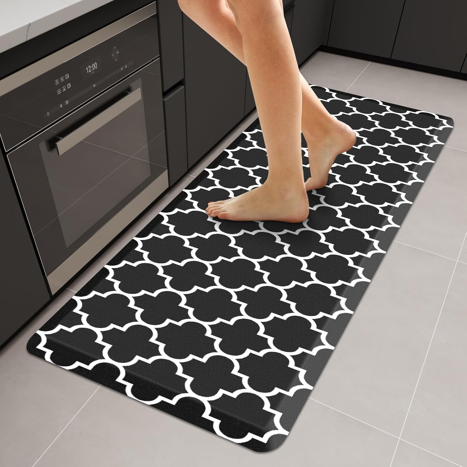 WISELIFE Kitchen Mats and Rugs Cushioned Anti-Fatigue, 17.3"x 60", Grey