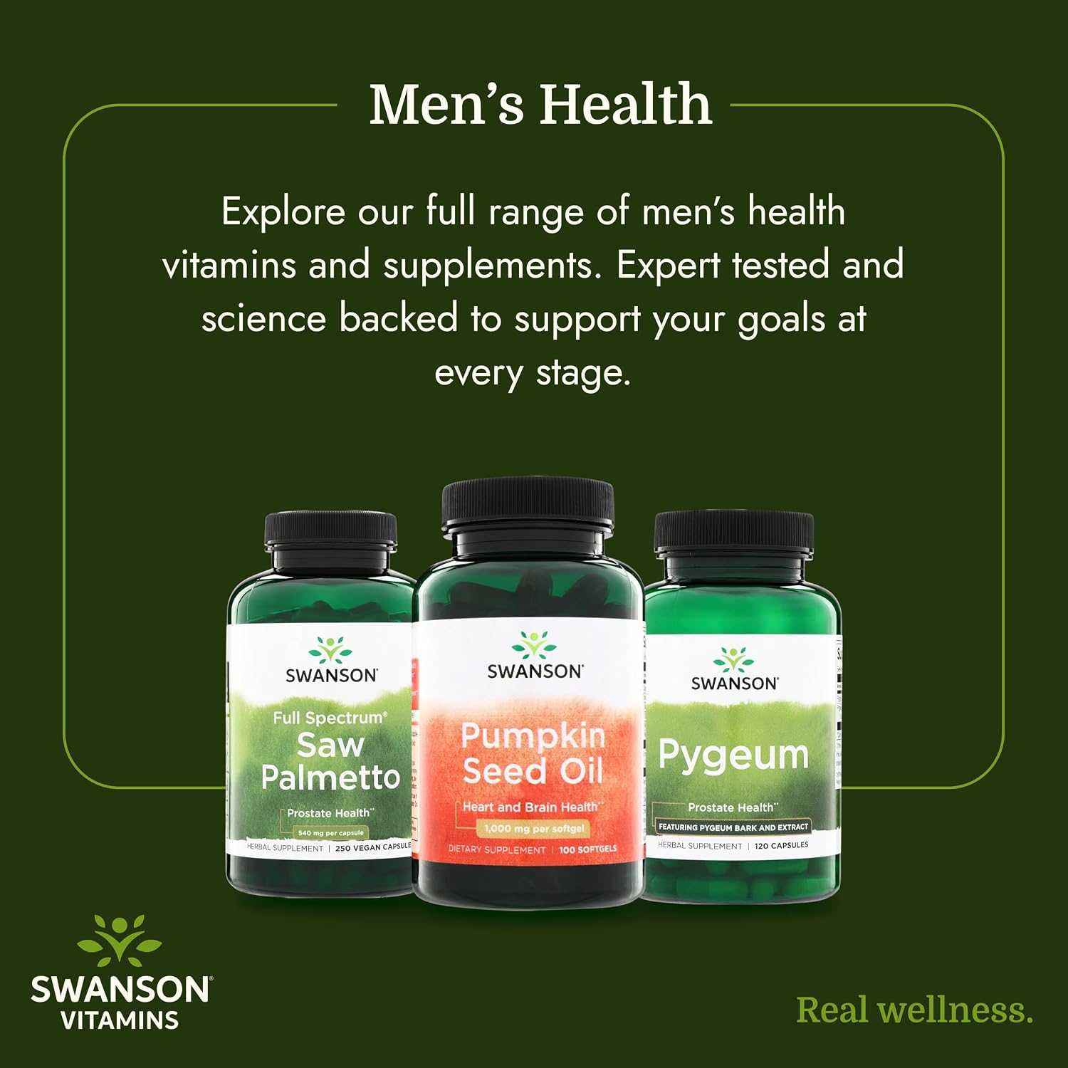 Swanson Pumpkin Seed Oil Prostate Support, 1, 000 mg, 100 Softgels | For Men Seeking Natural EFA Benefits
