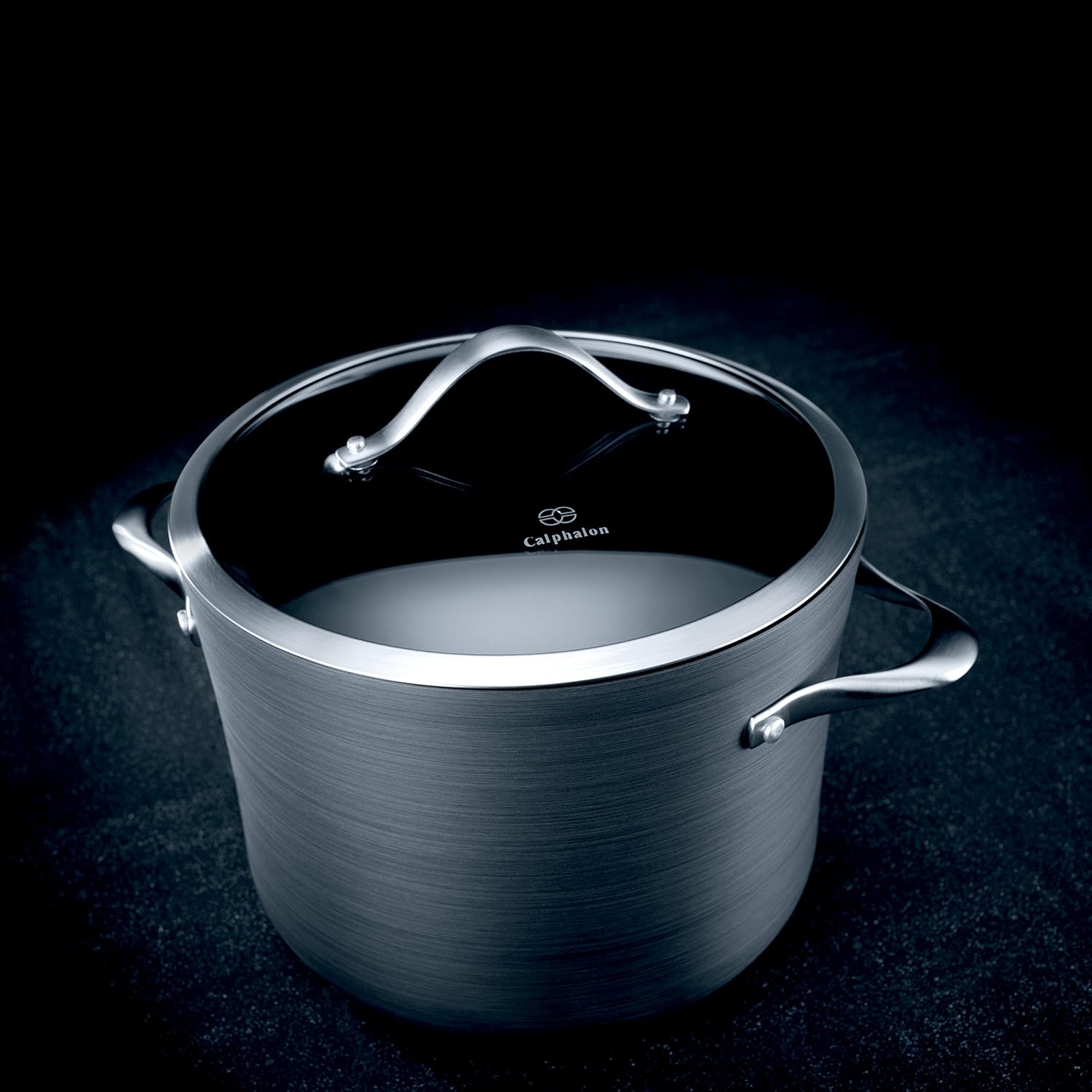 Calphalon Contemporary Hard-Anodized Aluminum Nonstick Cookware, Stock Pot, 8-quart, Black