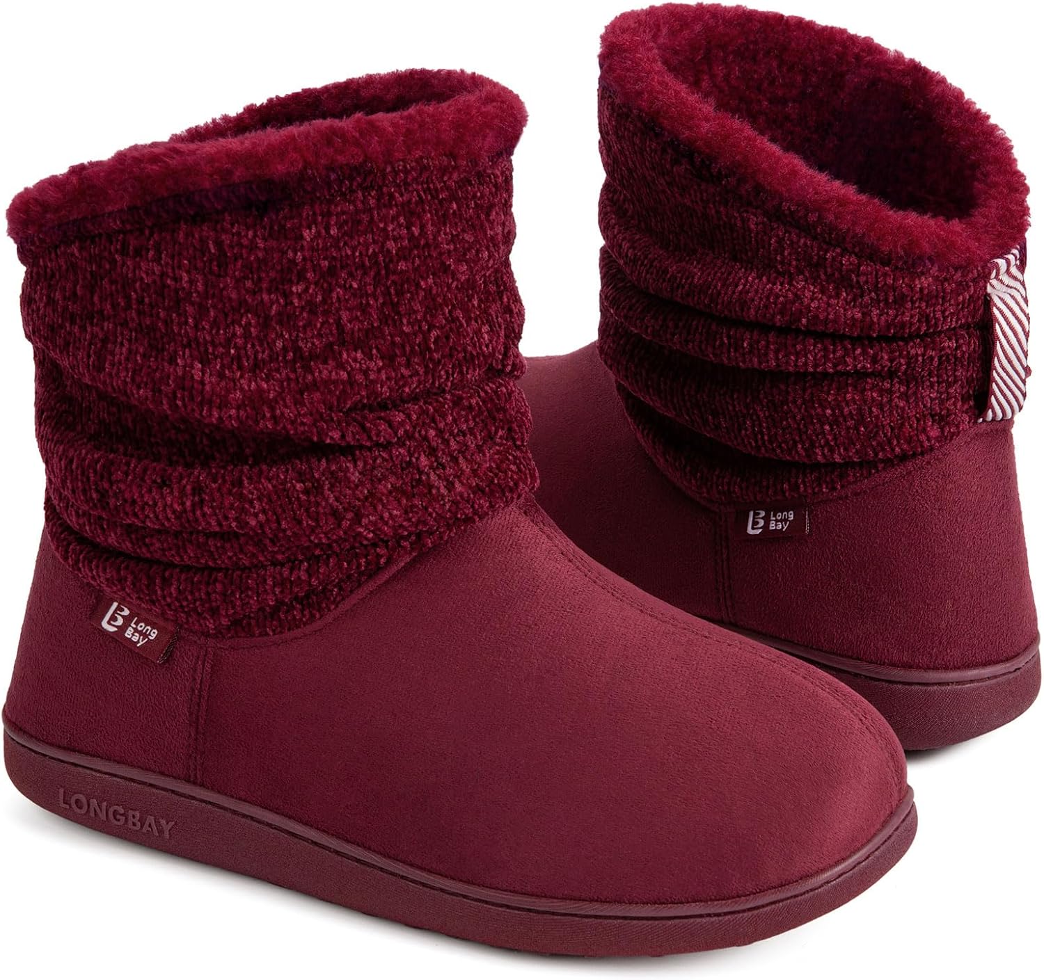 LongBay Slippers Boots for Women Warm Winter Fuzzy Bootie House Shoes Gifts